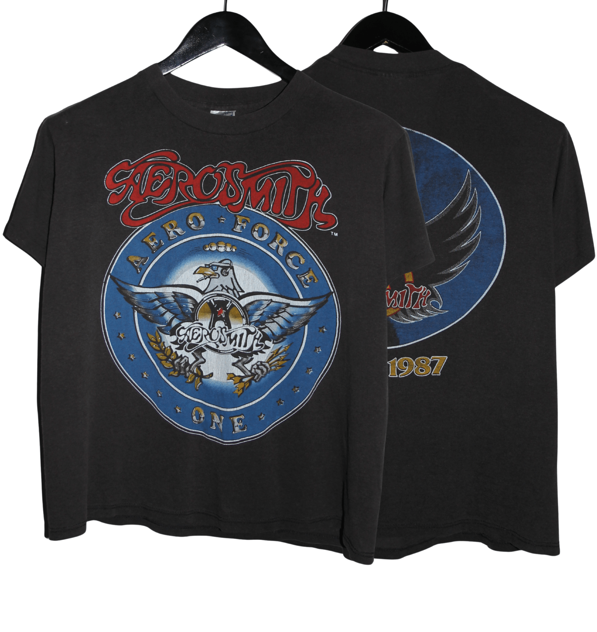 Aerosmith 1987 Aero Force One Tour Shirt - Faded AU