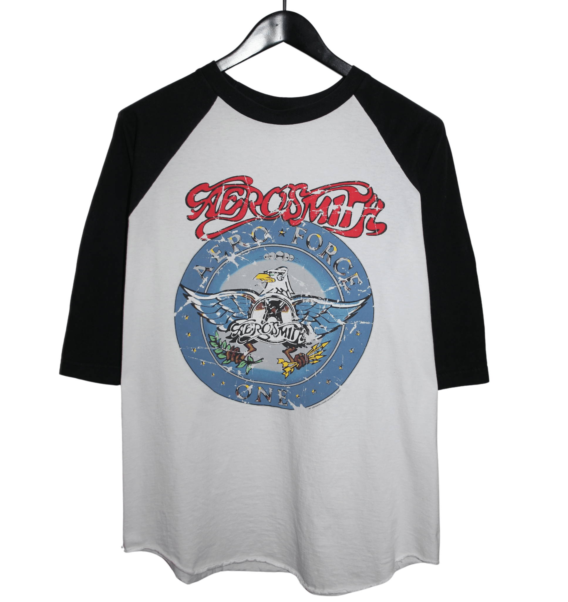 Aerosmith 1997 Aero Force One Raglan Shirt - Faded AU