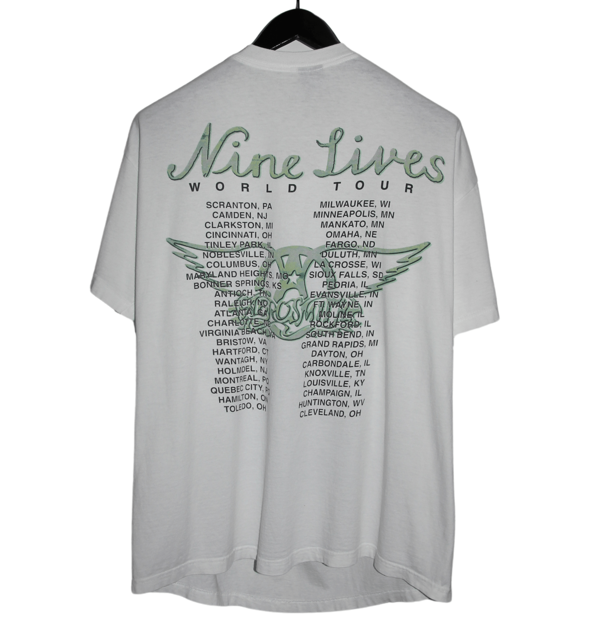 Aerosmith 1997 Nine Lives World Tour Shirt - Faded AU