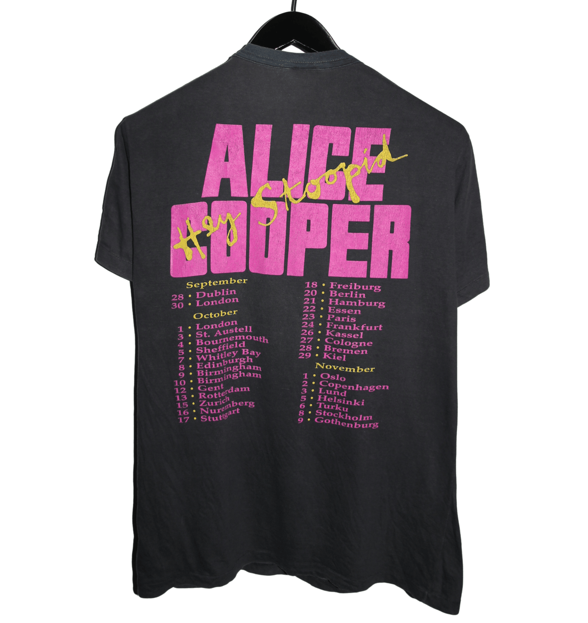 Alice Cooper 1991 Hey Stoopid Shirt - Faded AU