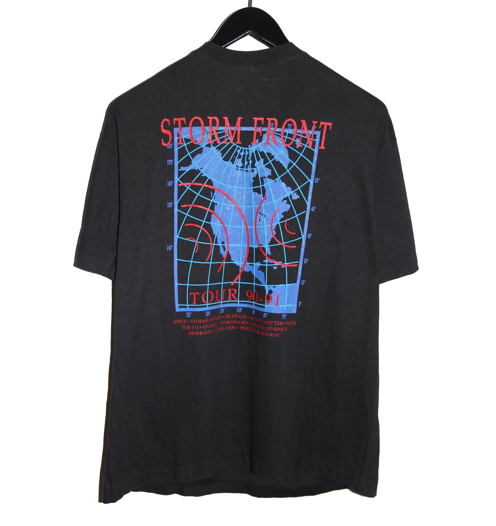 Billy Joel 1990/91 Storm Front Tour Shirt - Faded AU