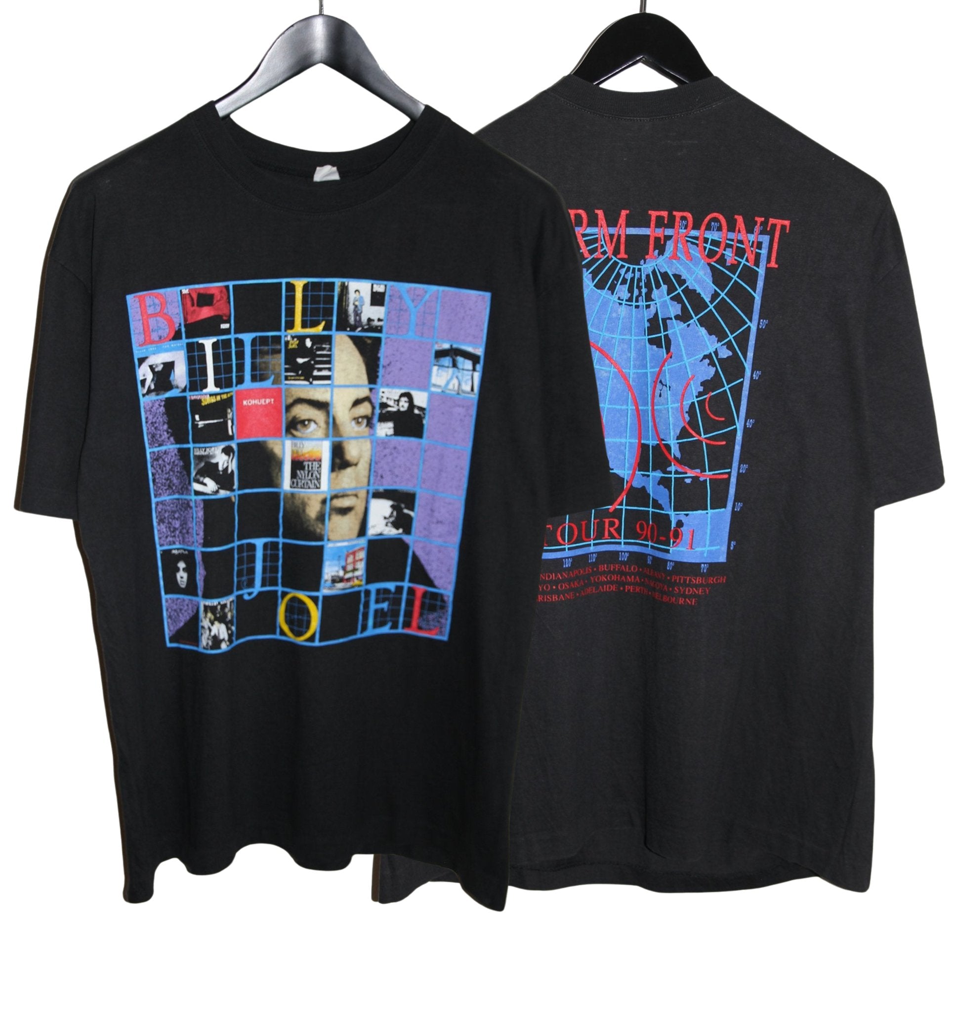 Billy Joel 1990/91 Storm Front Tour Shirt - Faded AU