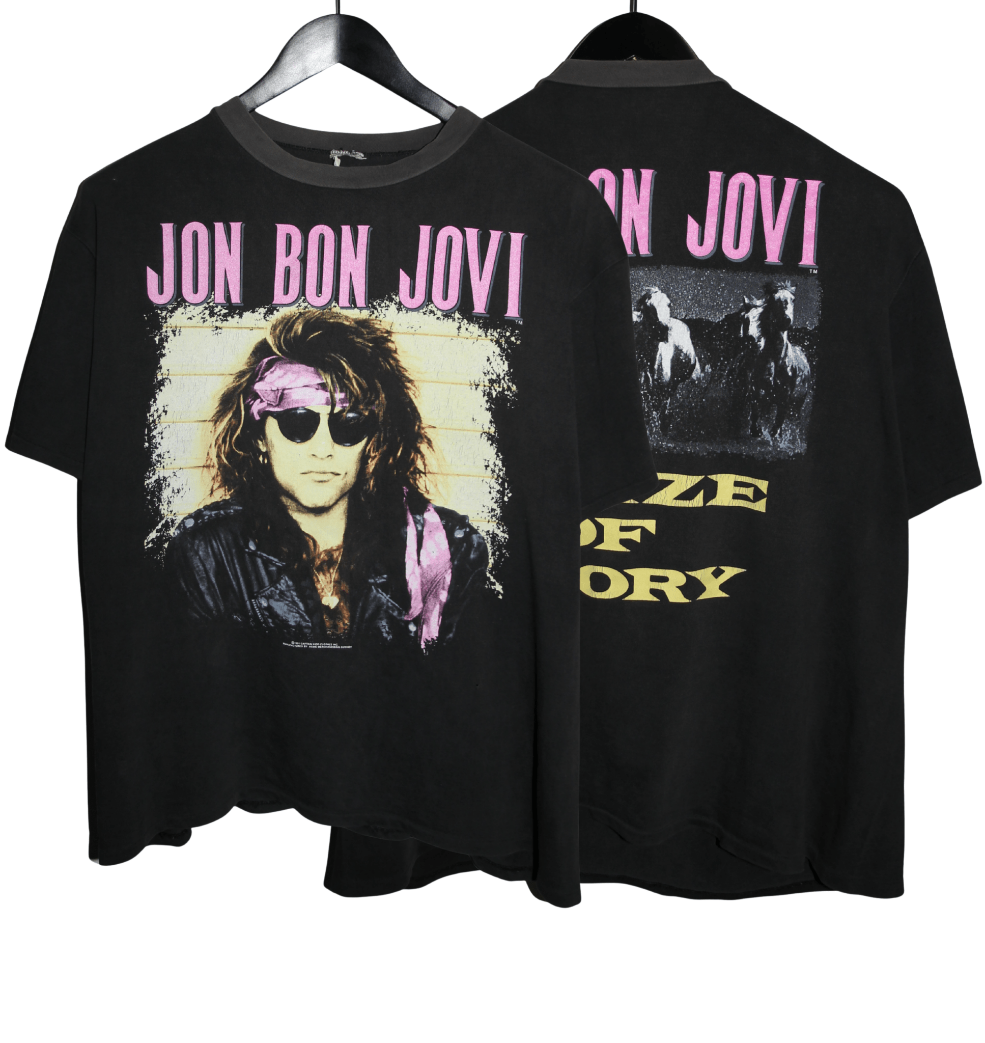 Bon Jovi 1991 Blaze of Glory Shirt - Faded AU