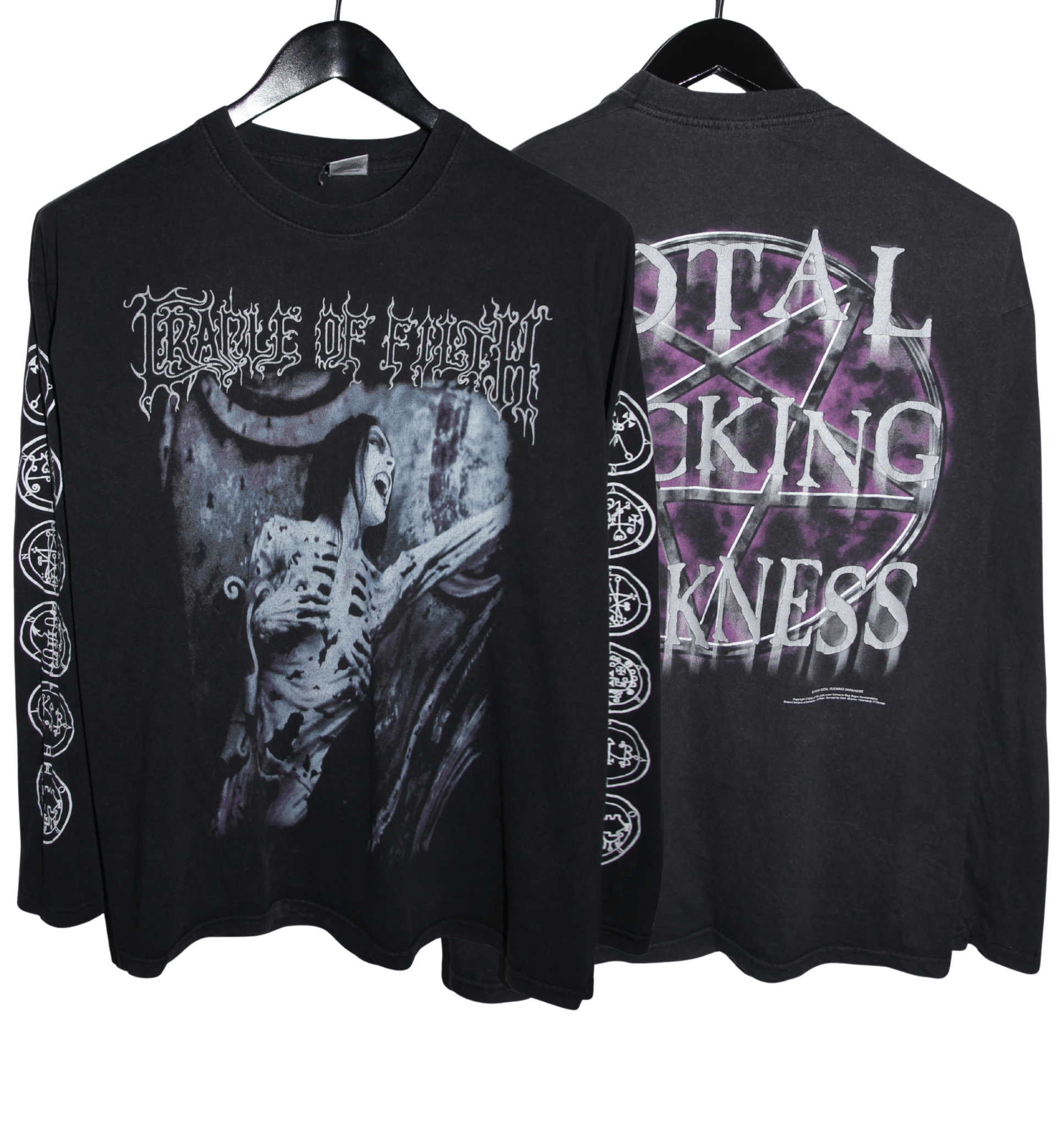 Cradle of Filth 2000 Total Fucking Darkness Long Sleeve - Faded AU