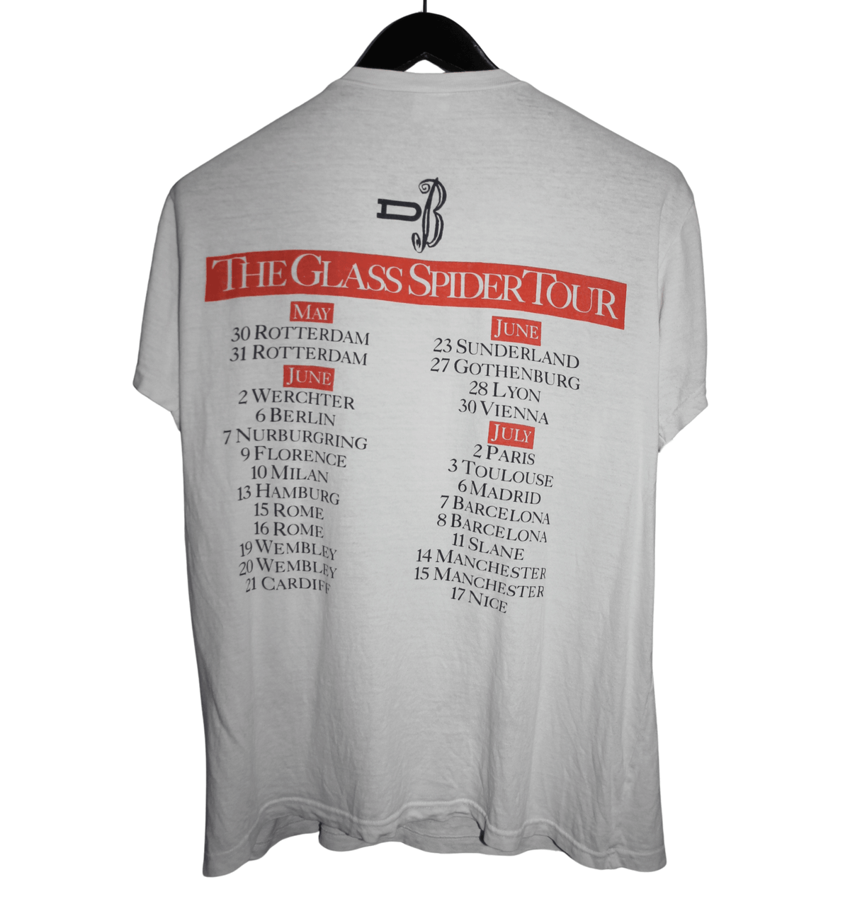 David Bowie 1987 The Glass Spider Tour Shirt - Faded AU
