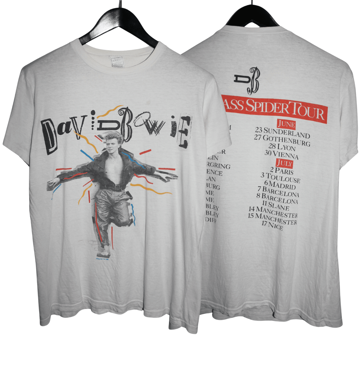 David Bowie 1987 The Glass Spider Tour Shirt - Faded AU