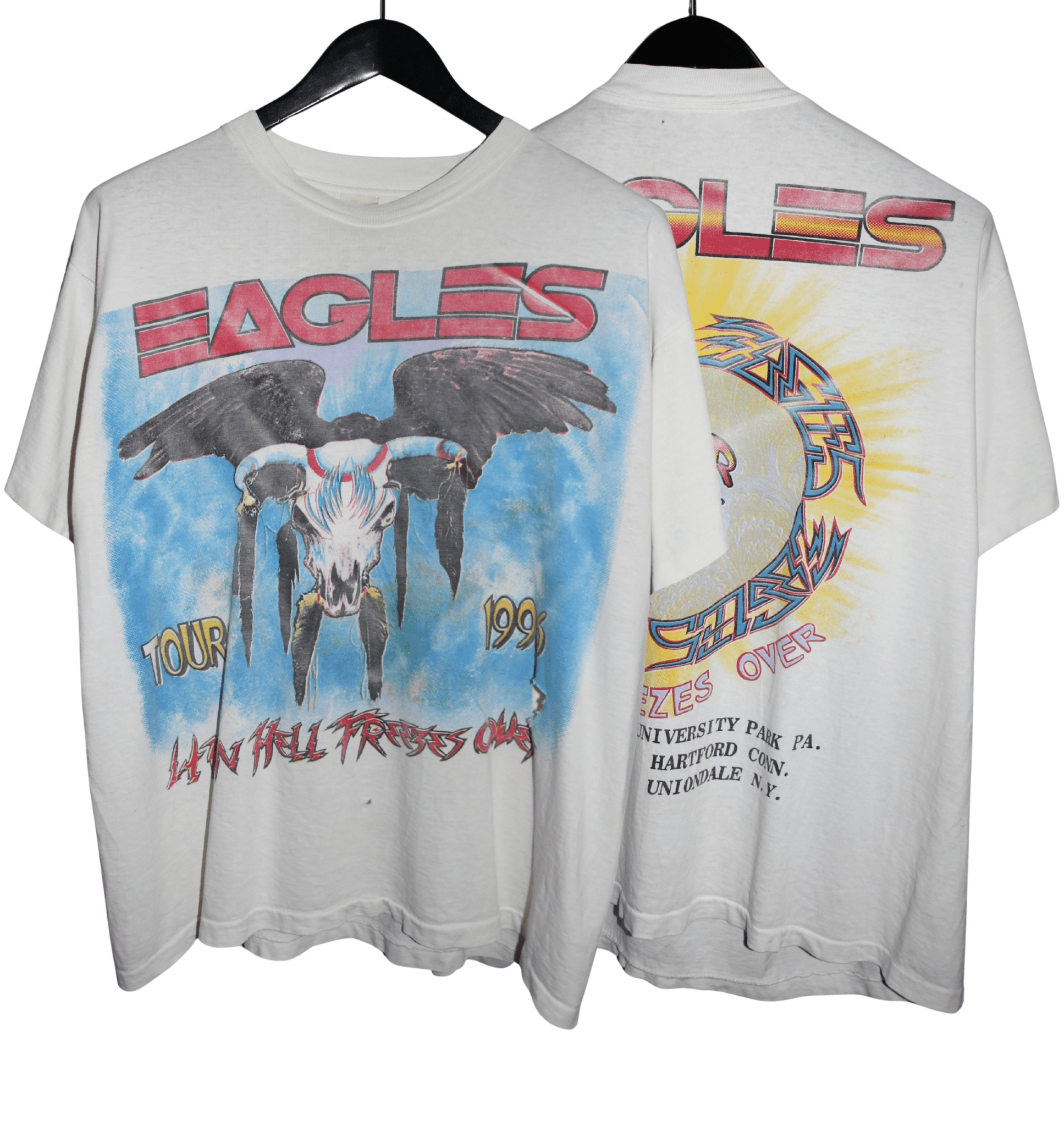 Eagles 1996 Hell Freezes Over Tour Shirt - Faded AU