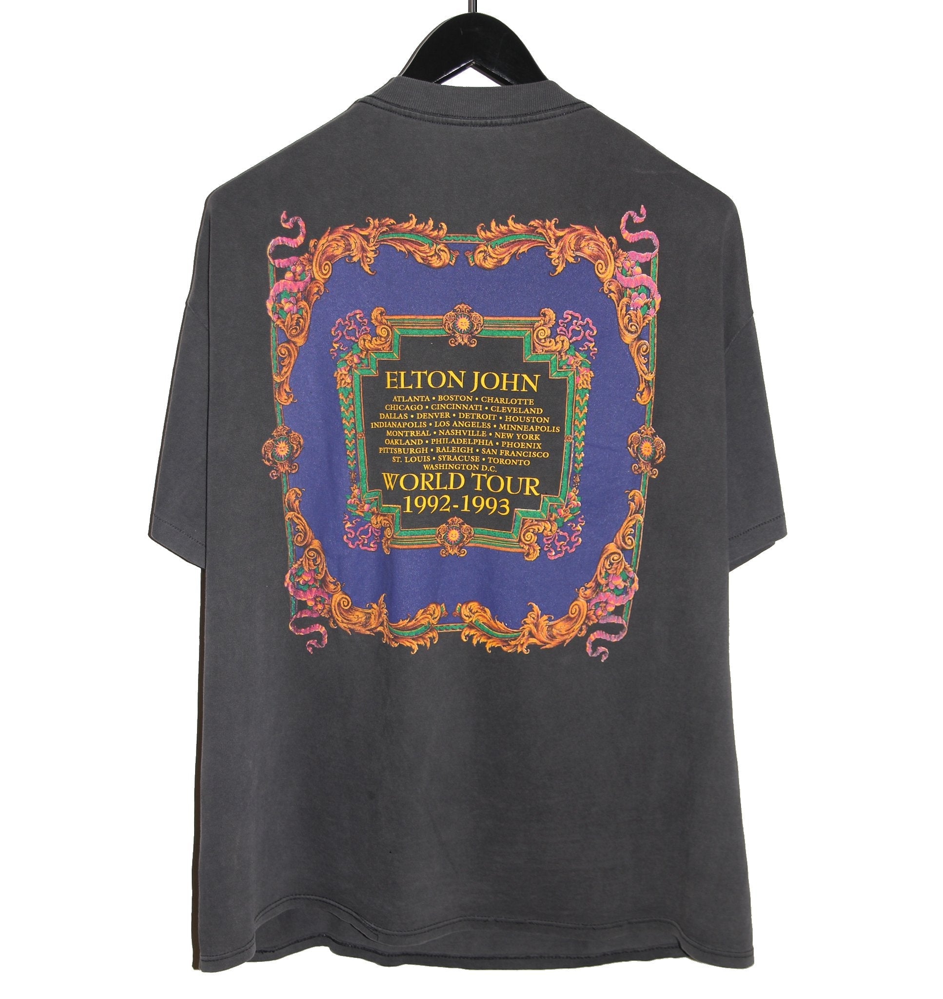 Elton John 1992/1993 World Tour Shirt - Faded AU