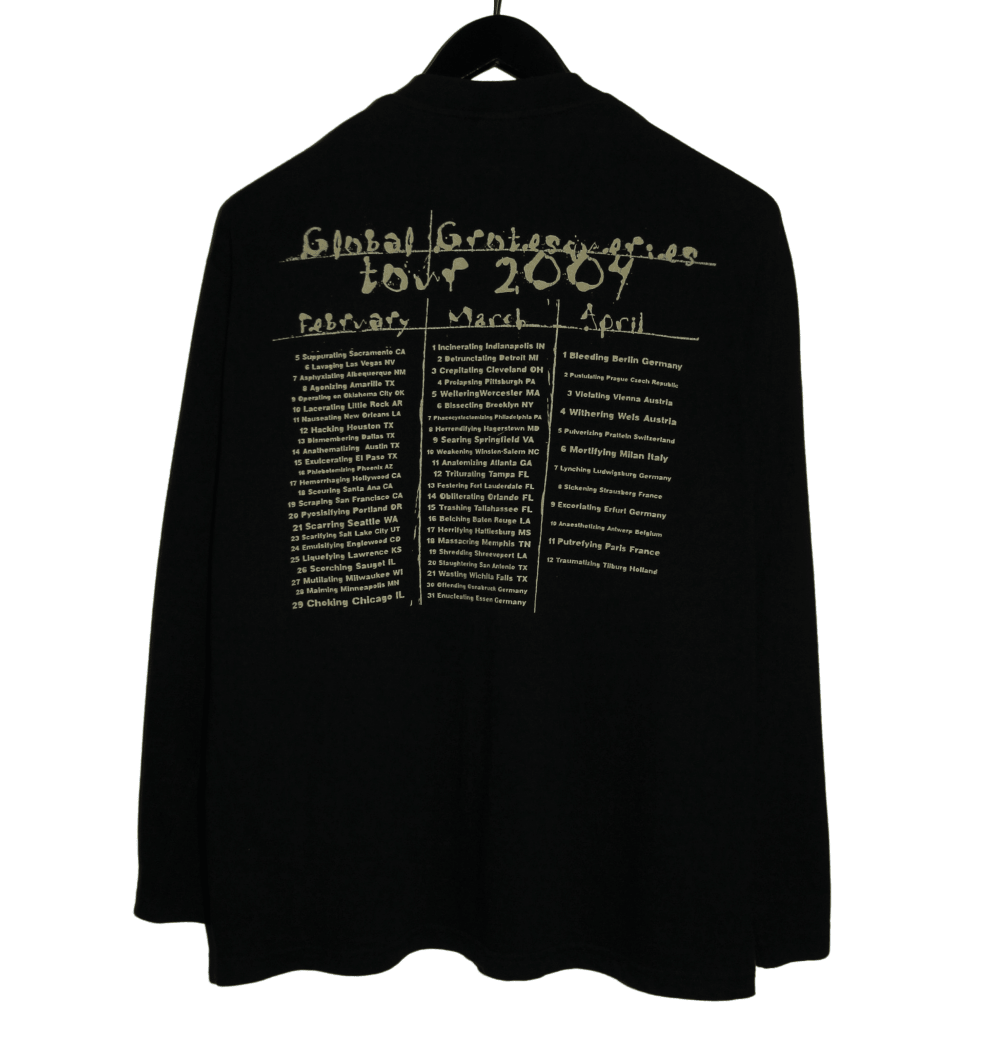 Exhumed 2004 Anatomy is Destiny Tour Long Sleeve - Faded AU