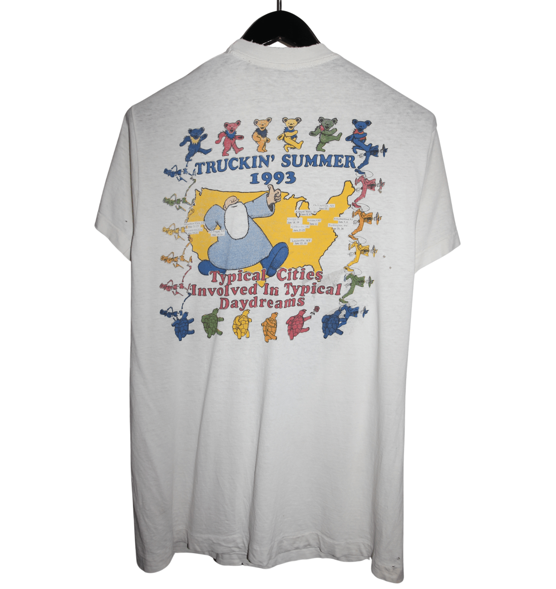 Grateful Dead 1993 Truckin' Summer Tour Shirt - Faded AU
