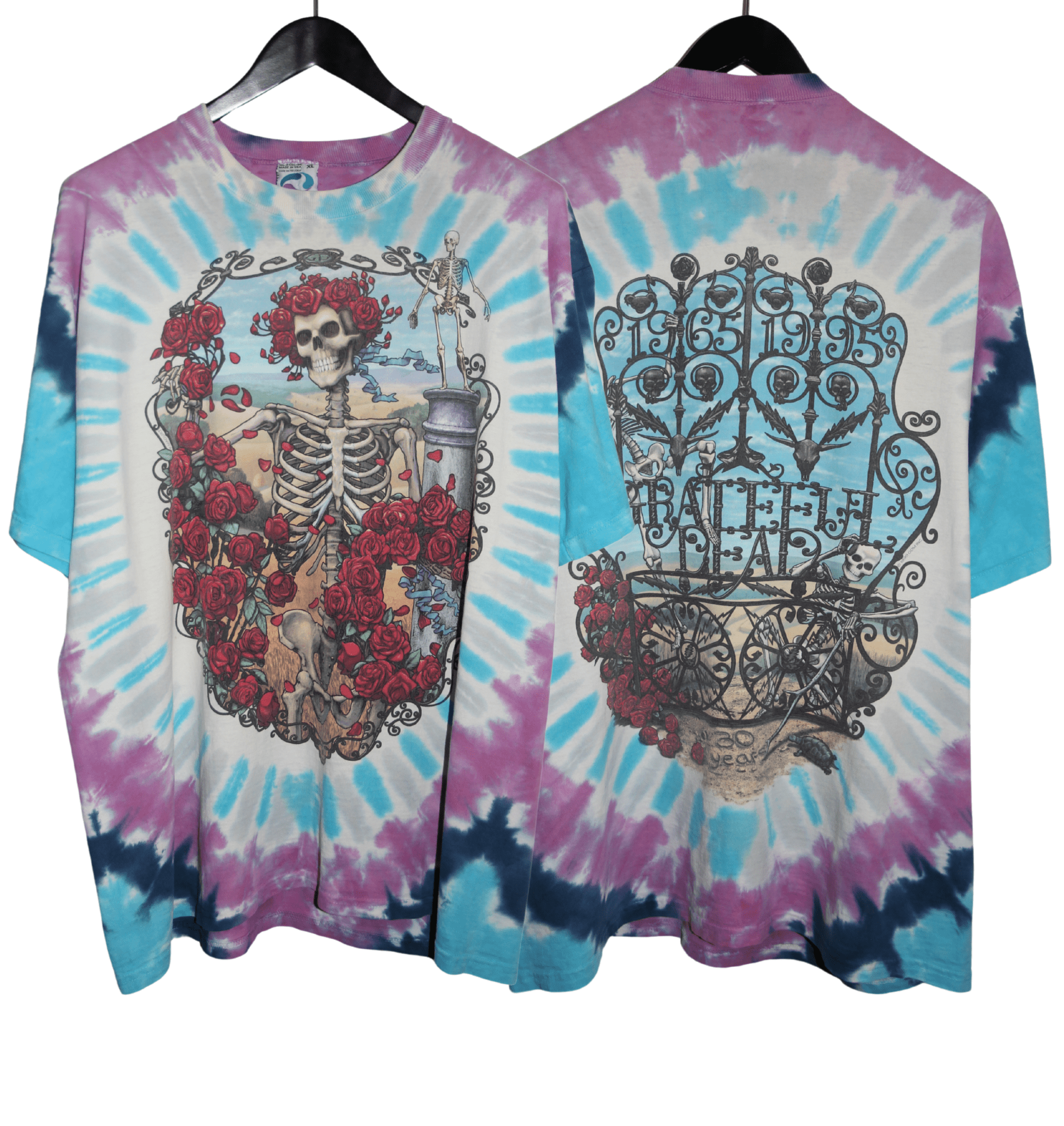 Grateful Dead 1995 30 Years Anniversary Tie Dye Shirt - Faded AU