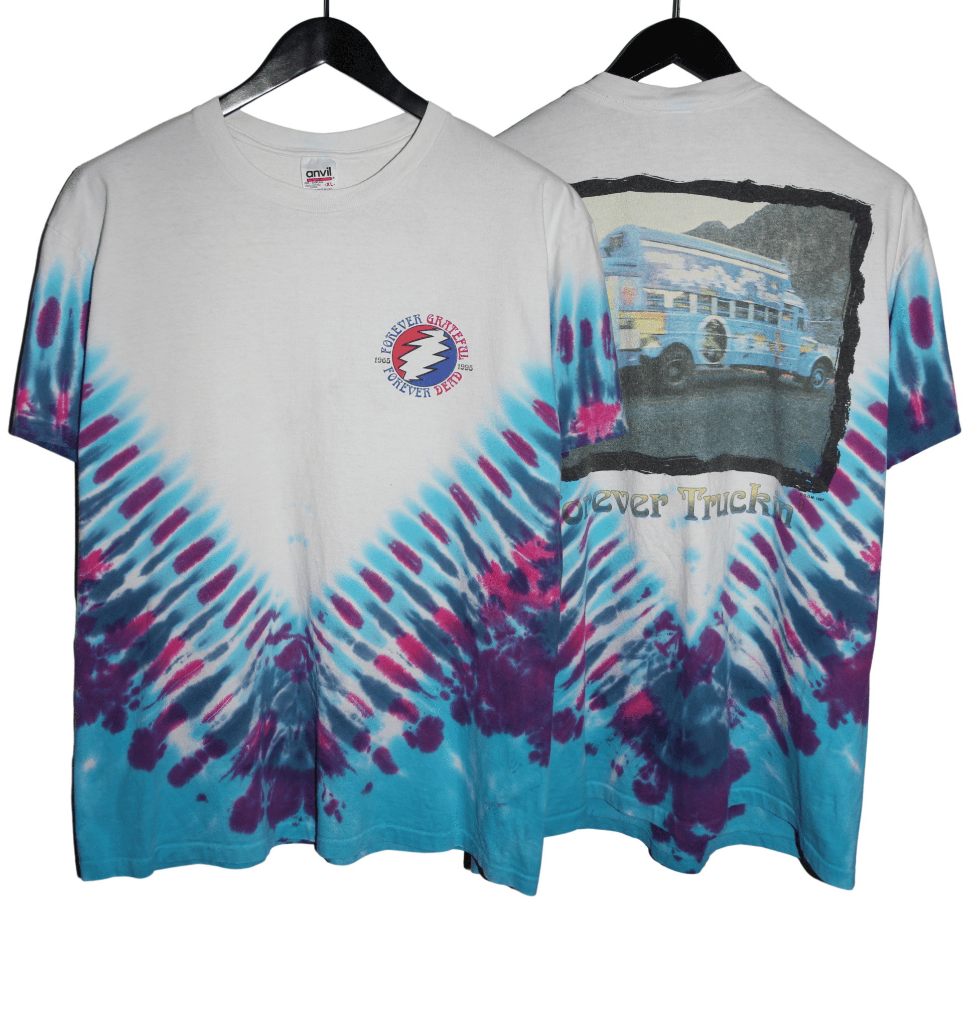 Grateful Dead 1997 Forever Truckin' Tie Dye Shirt - Faded AU