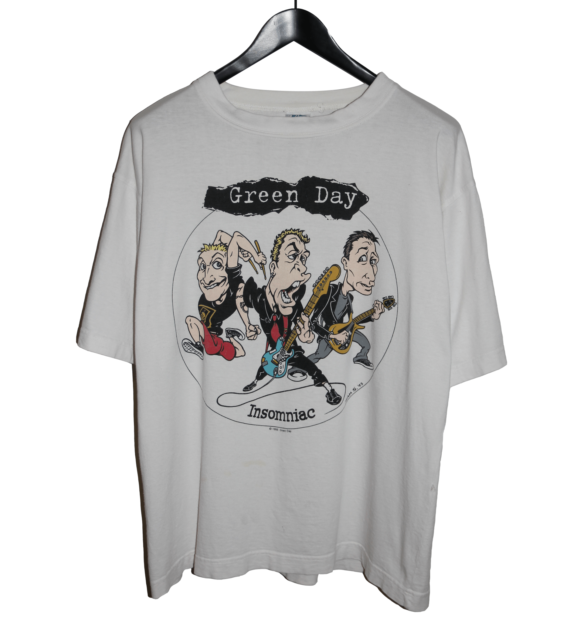 Green Day 1995/96 Insomniac World Tour Shirt - Faded AU