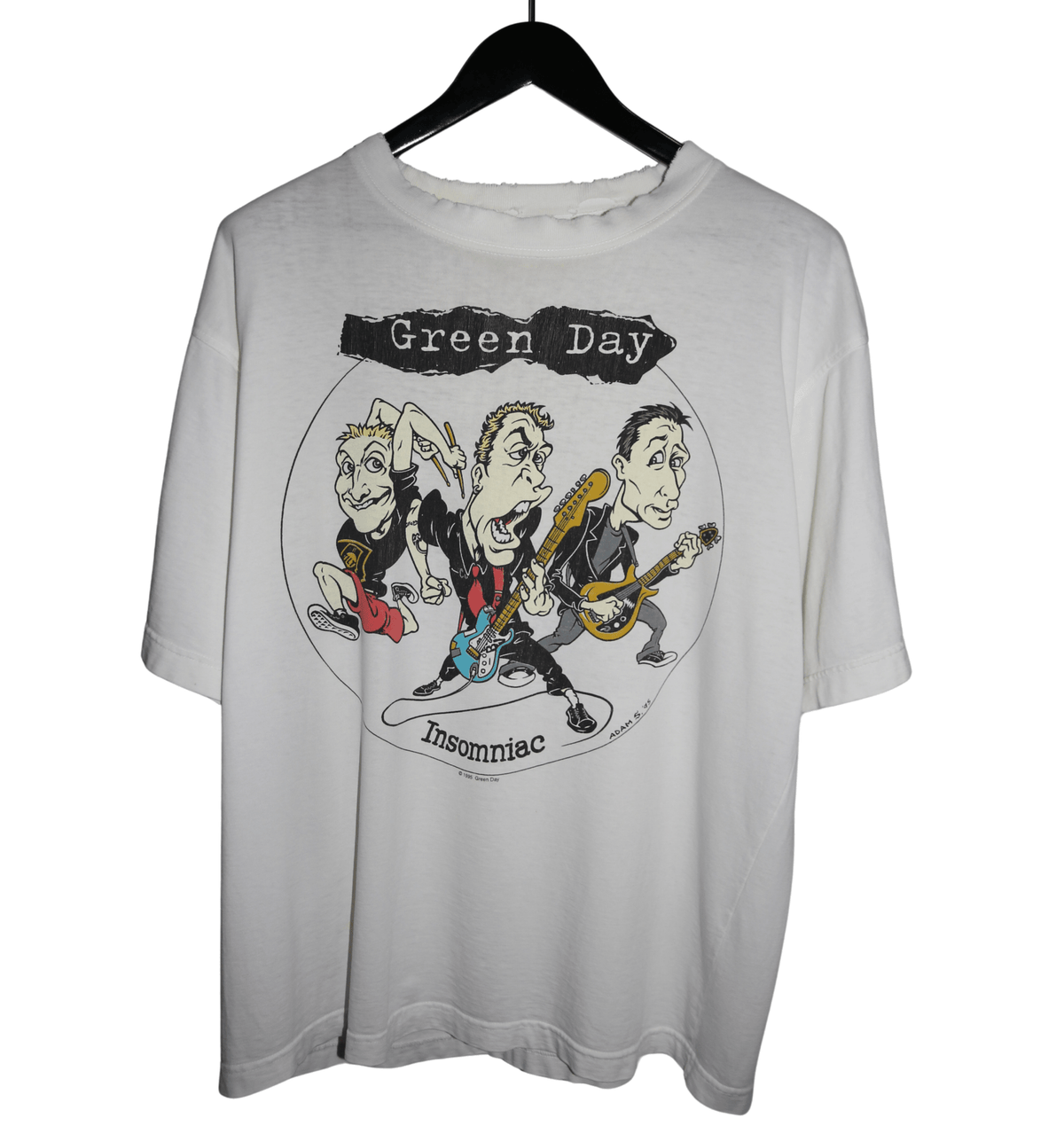 Green Day 1995/96 Insomniac World Tour Shirt - Faded AU