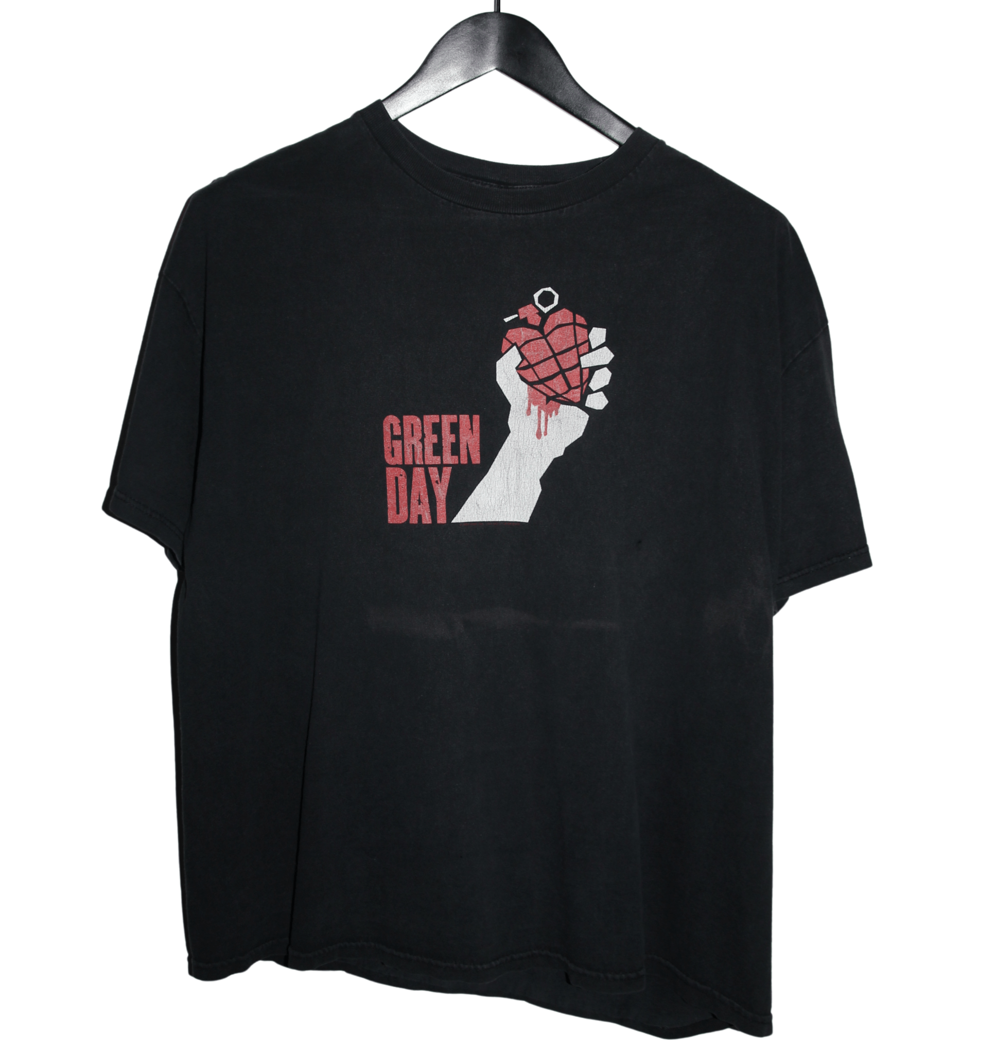 Green Day 2004 American Idiot Tour Shirt - Faded AU