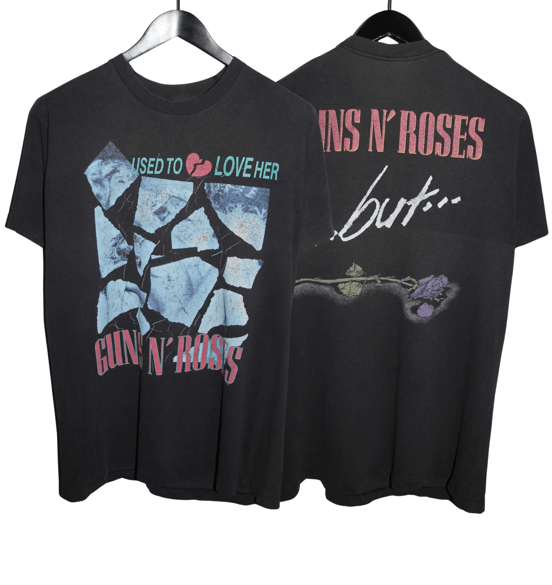 Guns N' Roses 1989 Used To Love Her Shirt - Faded AU