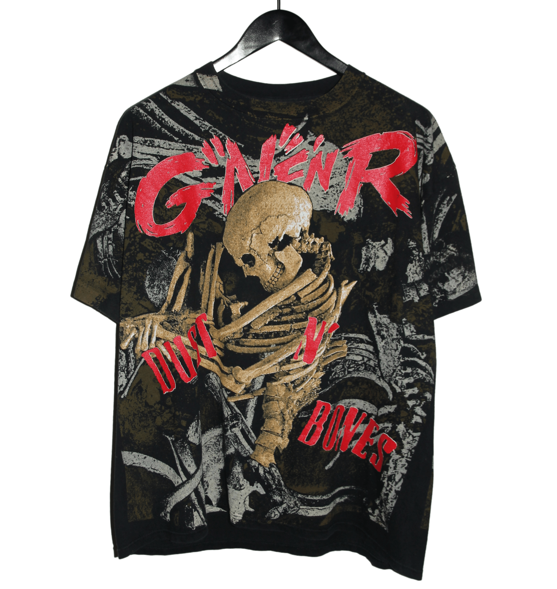 Guns N' Roses 1991 Dust N' Bones All Over Print Shirt - Faded AU