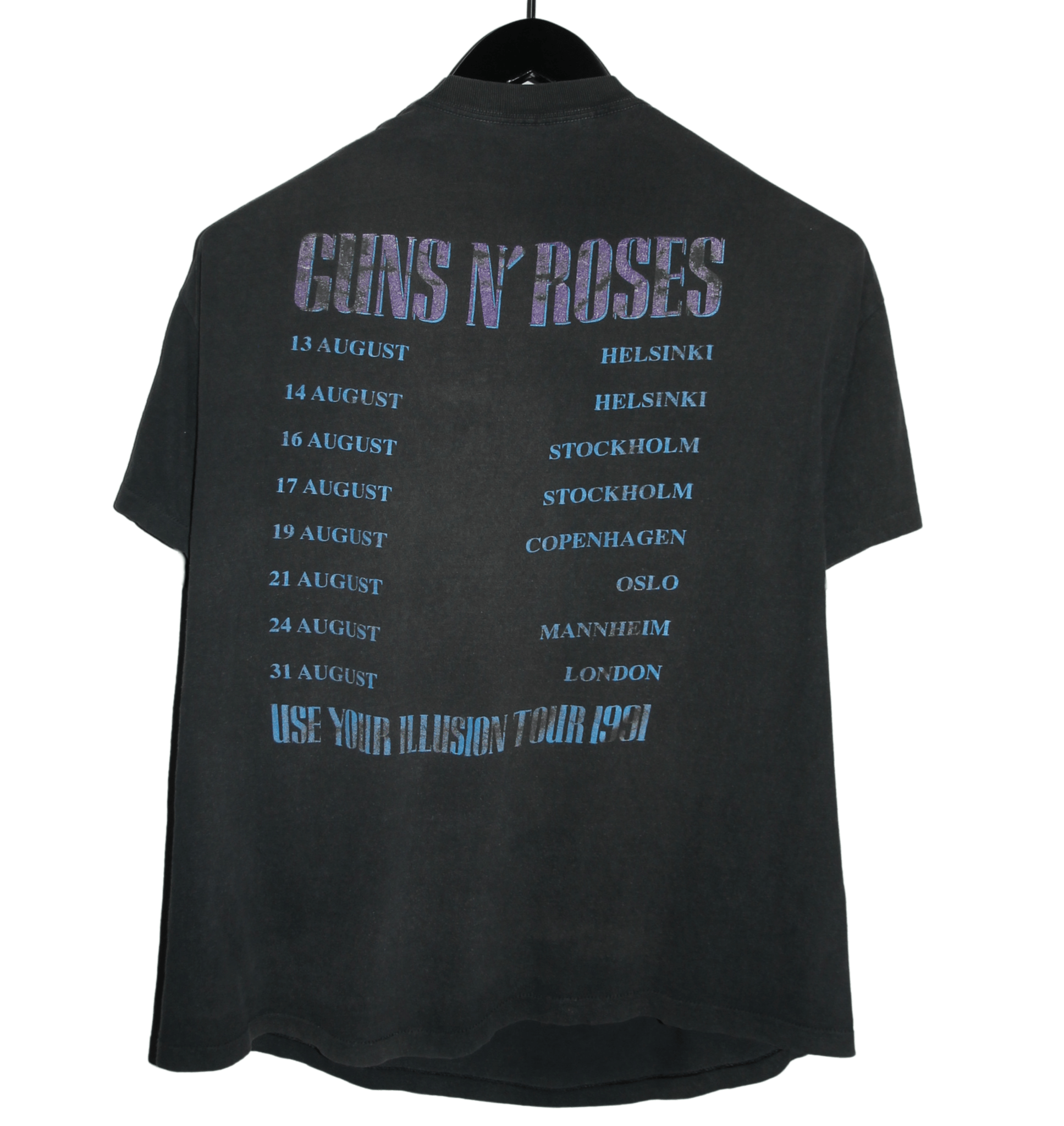 Guns N' Roses 1991 Use Your Illusion II Tour Shirt - Faded AU