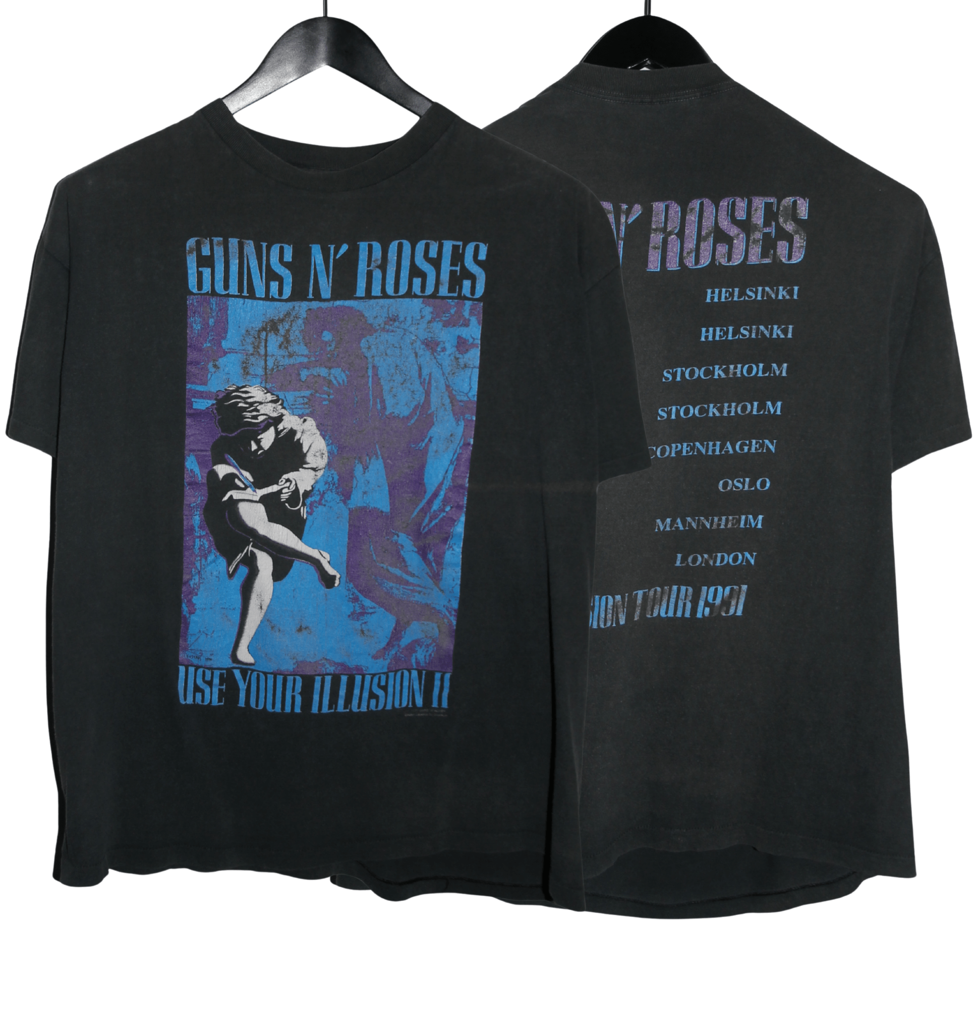 Guns N' Roses 1991 Use Your Illusion II Tour Shirt - Faded AU