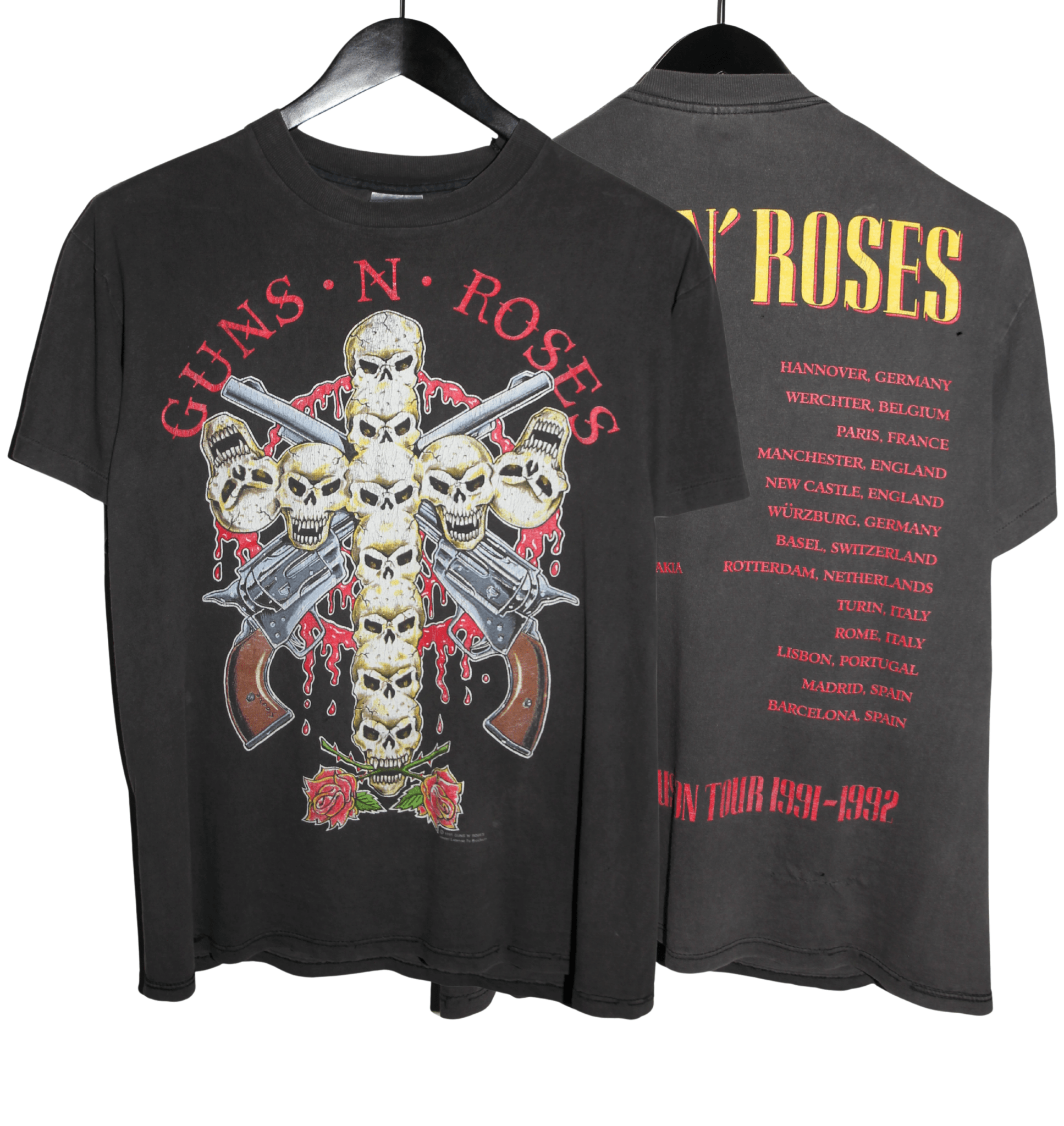 Guns N Roses 1991/92 Use Your Illusion Tour Shirt - Faded AU