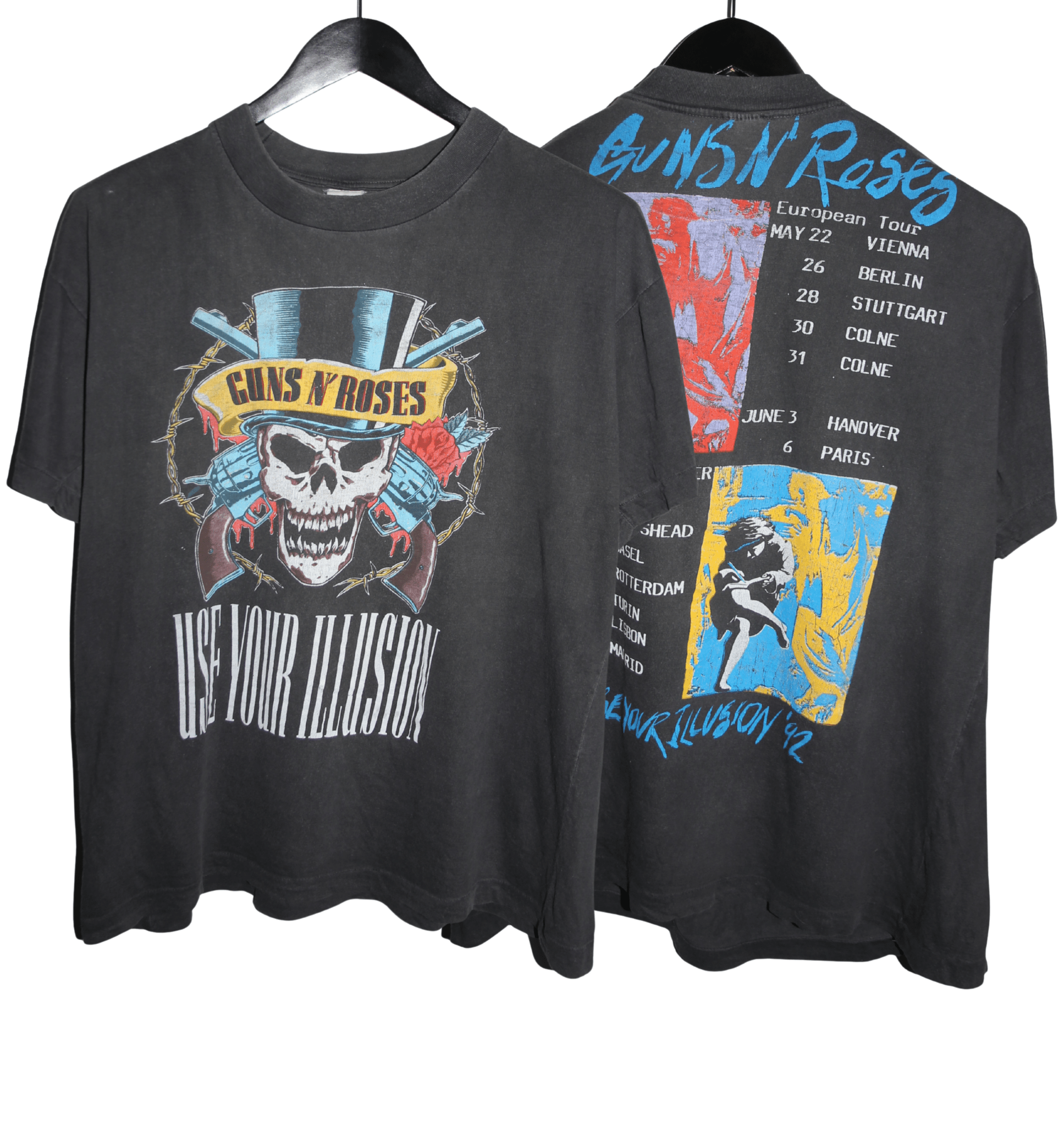 Guns N' Roses 1992 Use Your Illusion Tour Shirt - Faded AU