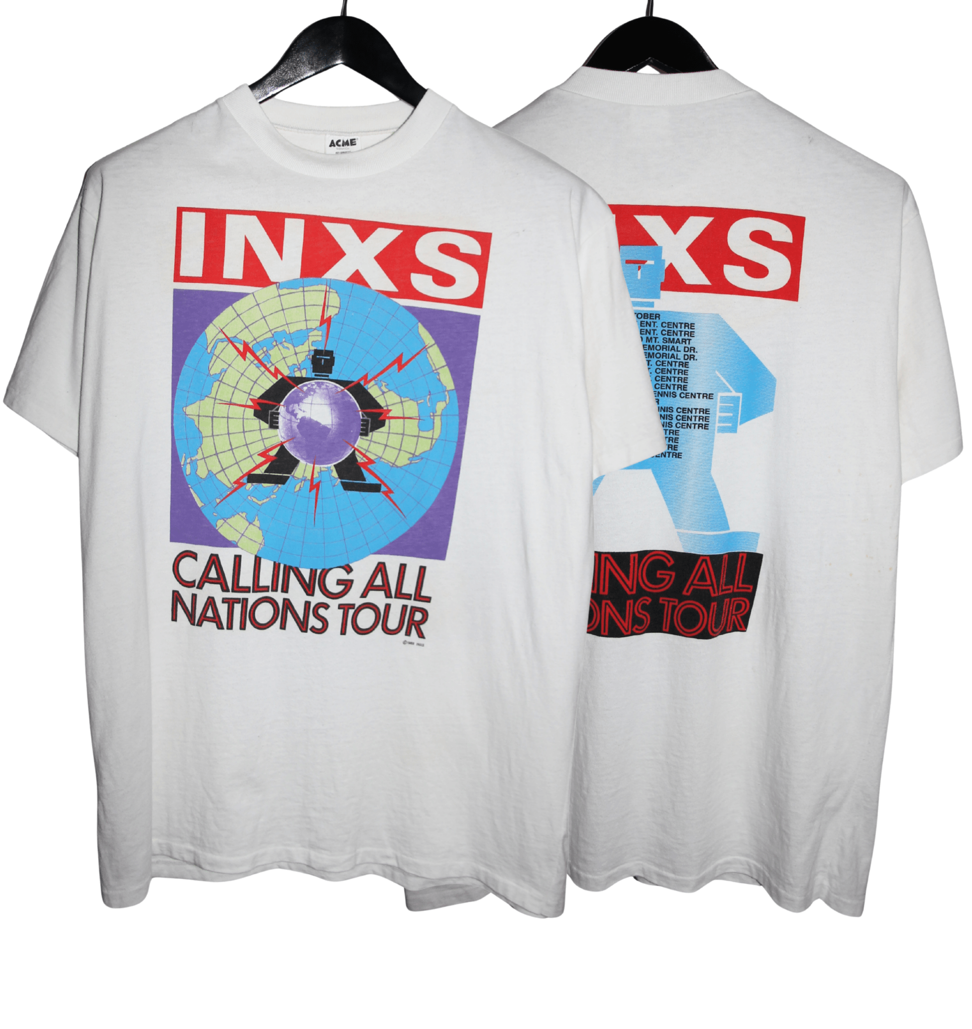 INXS 1988 Calling All Nations Tour Shirt - Faded AU