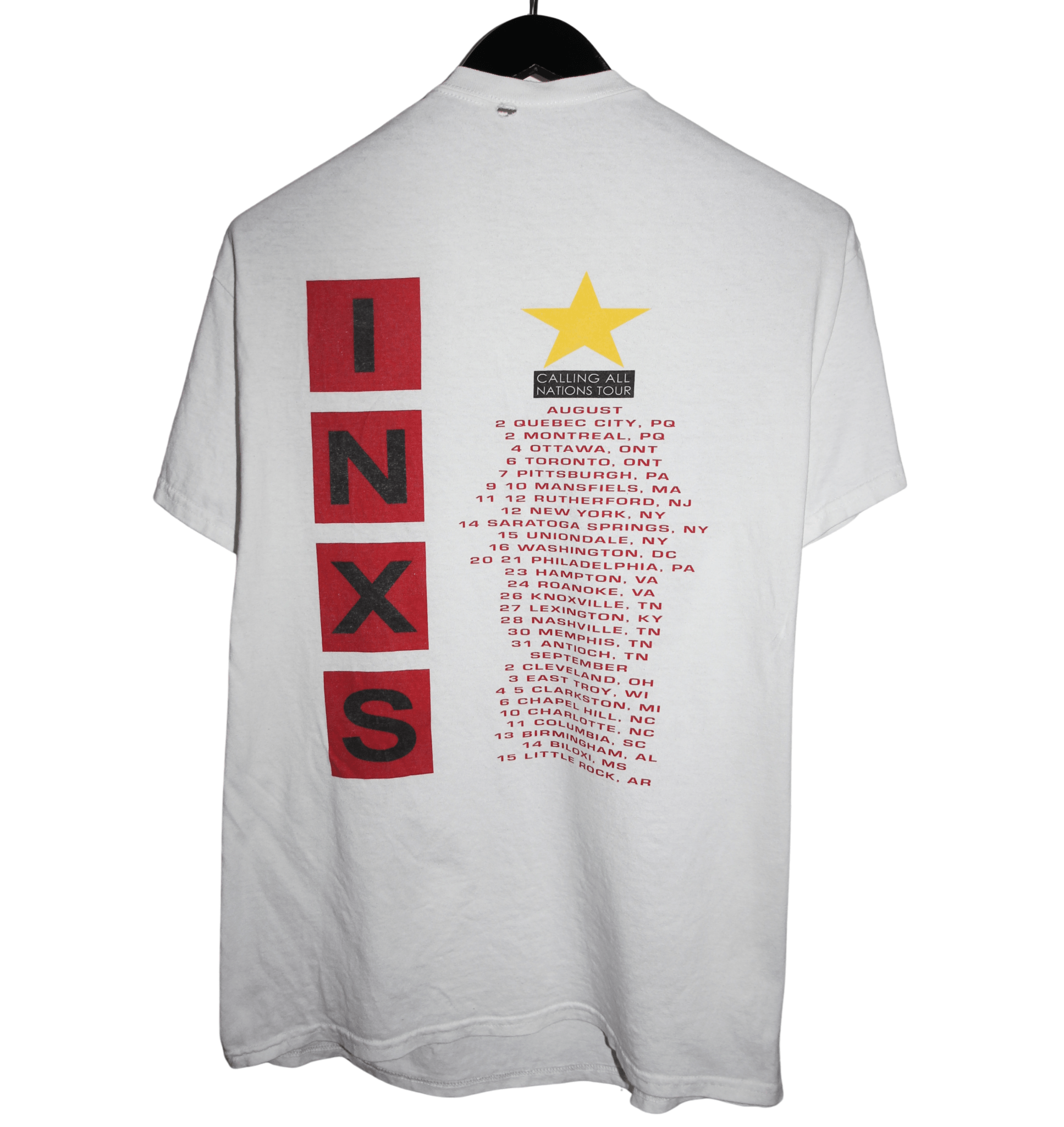 INXS 1988 Calling All Nations Tour Shirt - Faded AU