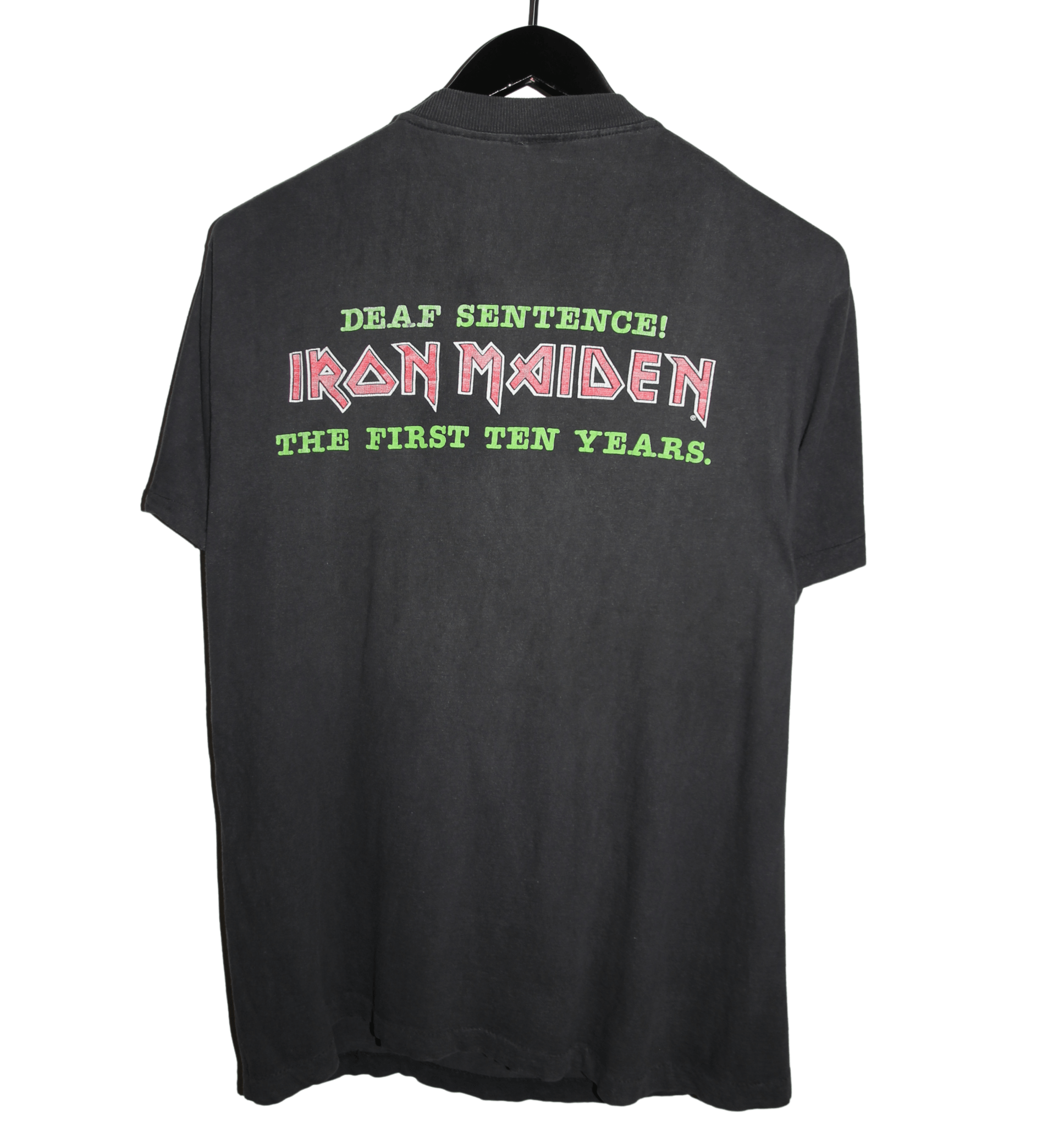 Iron Maiden 1990 Deaf Sentence Shirt - Faded AU