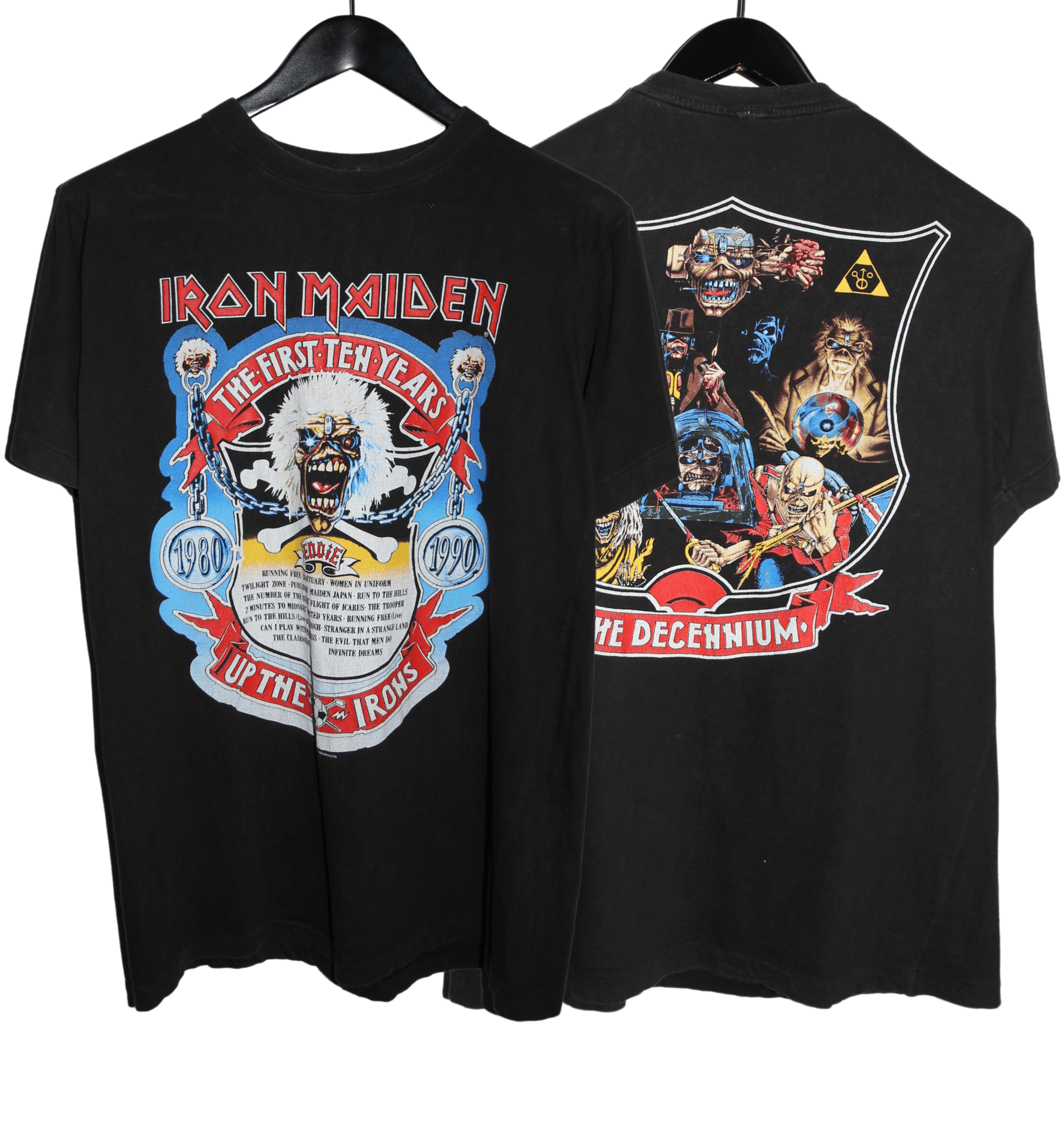 Iron Maiden 1990 The Decennium Shirt - Faded AU