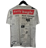 Iron Maiden 1992 Be Quick Or Be Dead Newspaper All Over Print Shirt - Faded AU