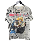 Iron Maiden 1992 Be Quick Or Be Dead Newspaper All Over Print Shirt - Faded AU