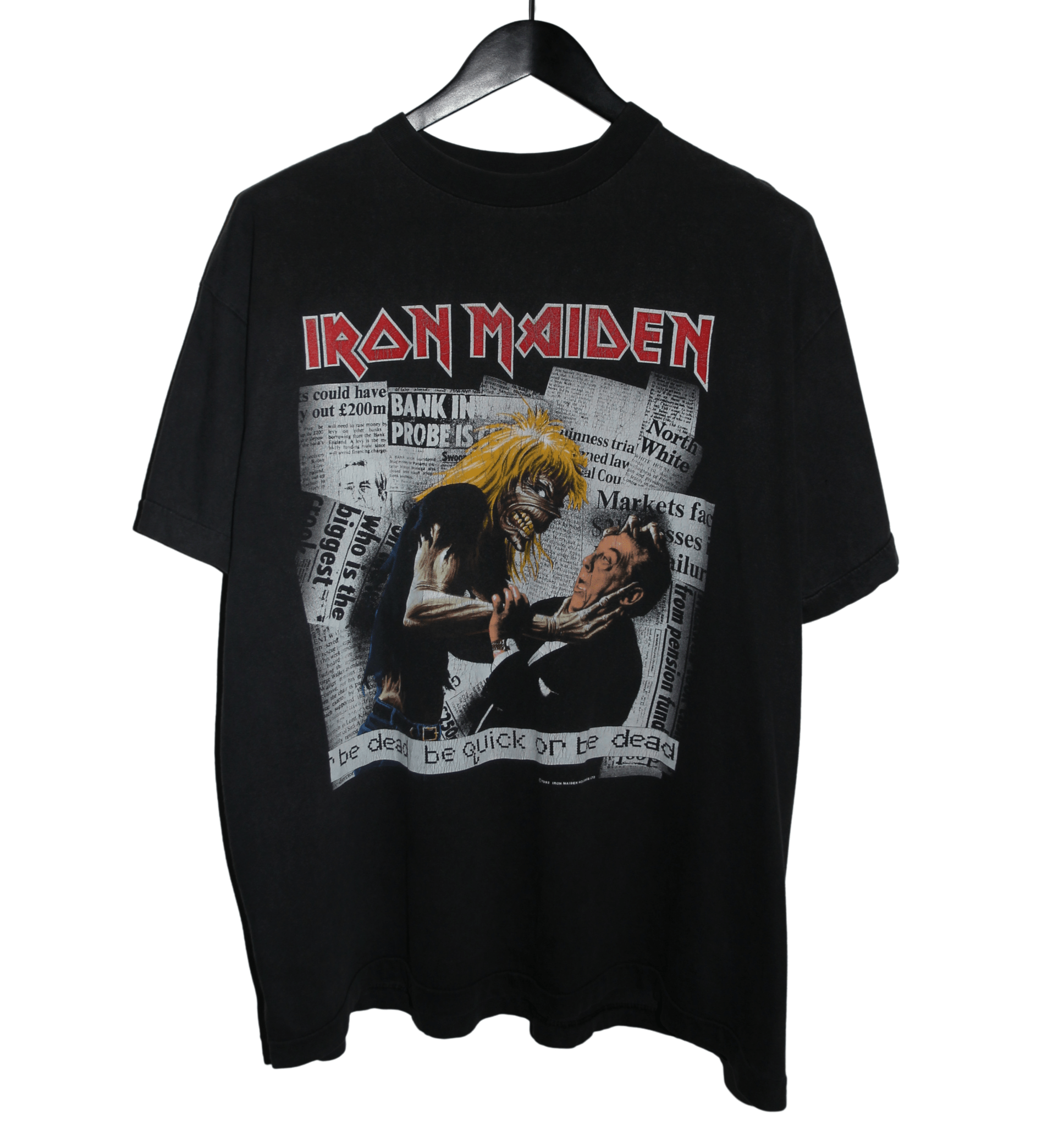 Iron Maiden 1992 Be Quick or Be Dead Shirt - Faded AU