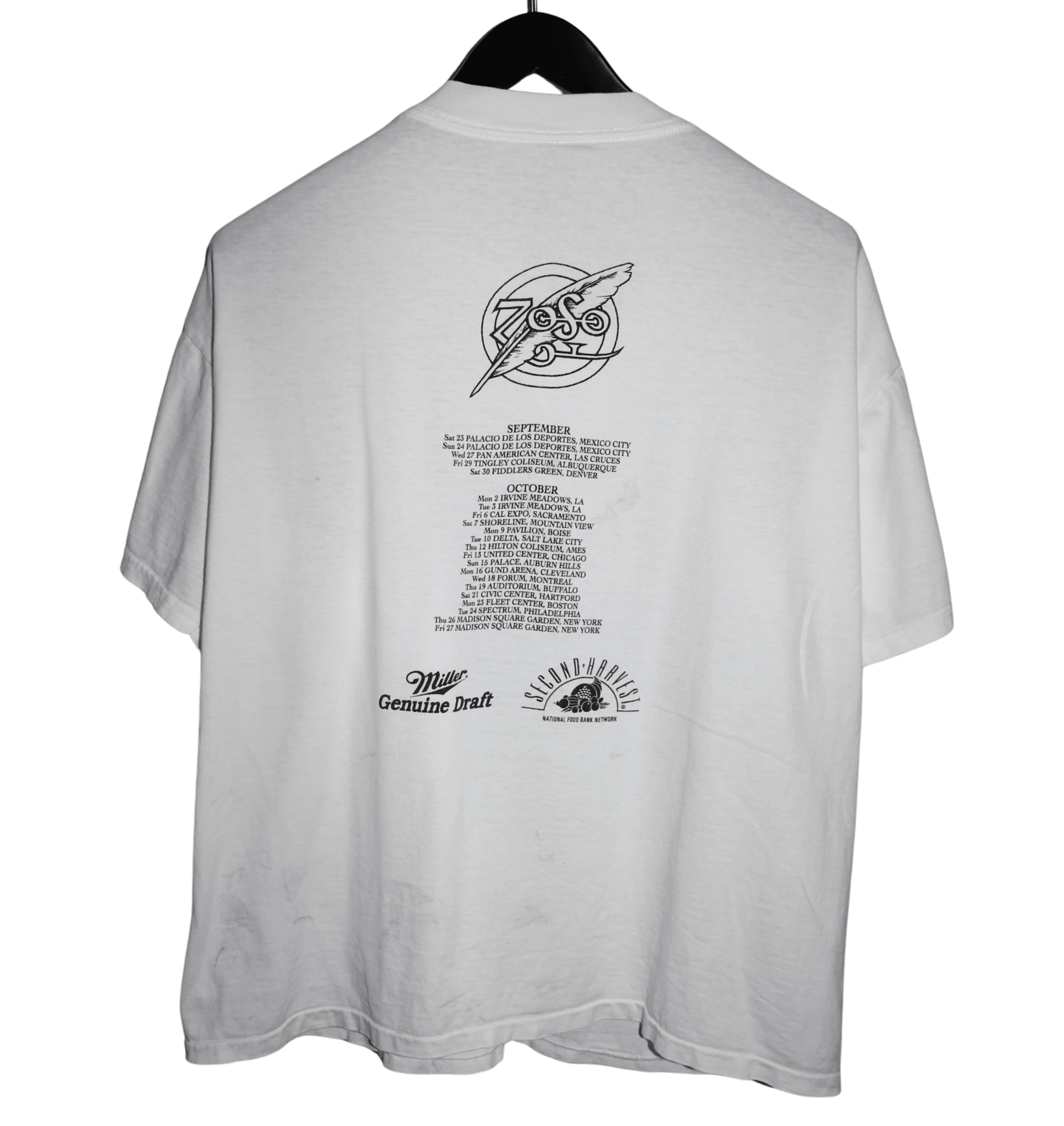 Jiimmy Page Robert Plant 1995 Zoso World Tour Shirt - Faded AU