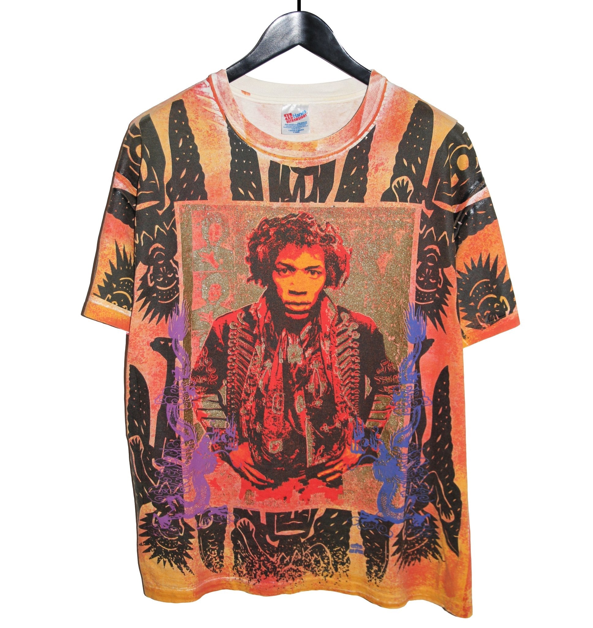 Jimi Hendrix 1993 Heaven Smile Michael Rios Shirt - Faded AU