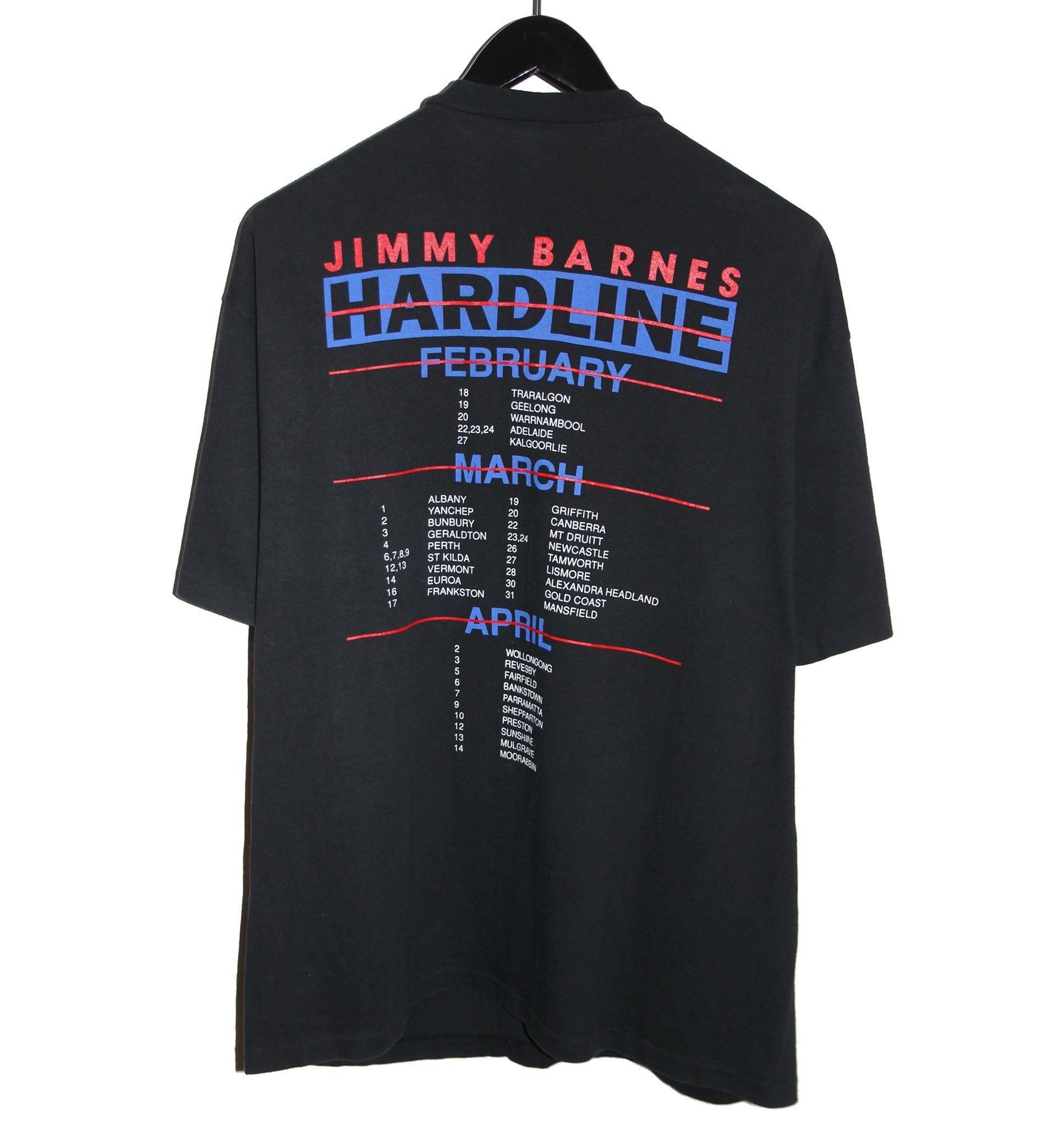 Jimmy Barnes 1991 Hardline Tour Shirt - Faded AU