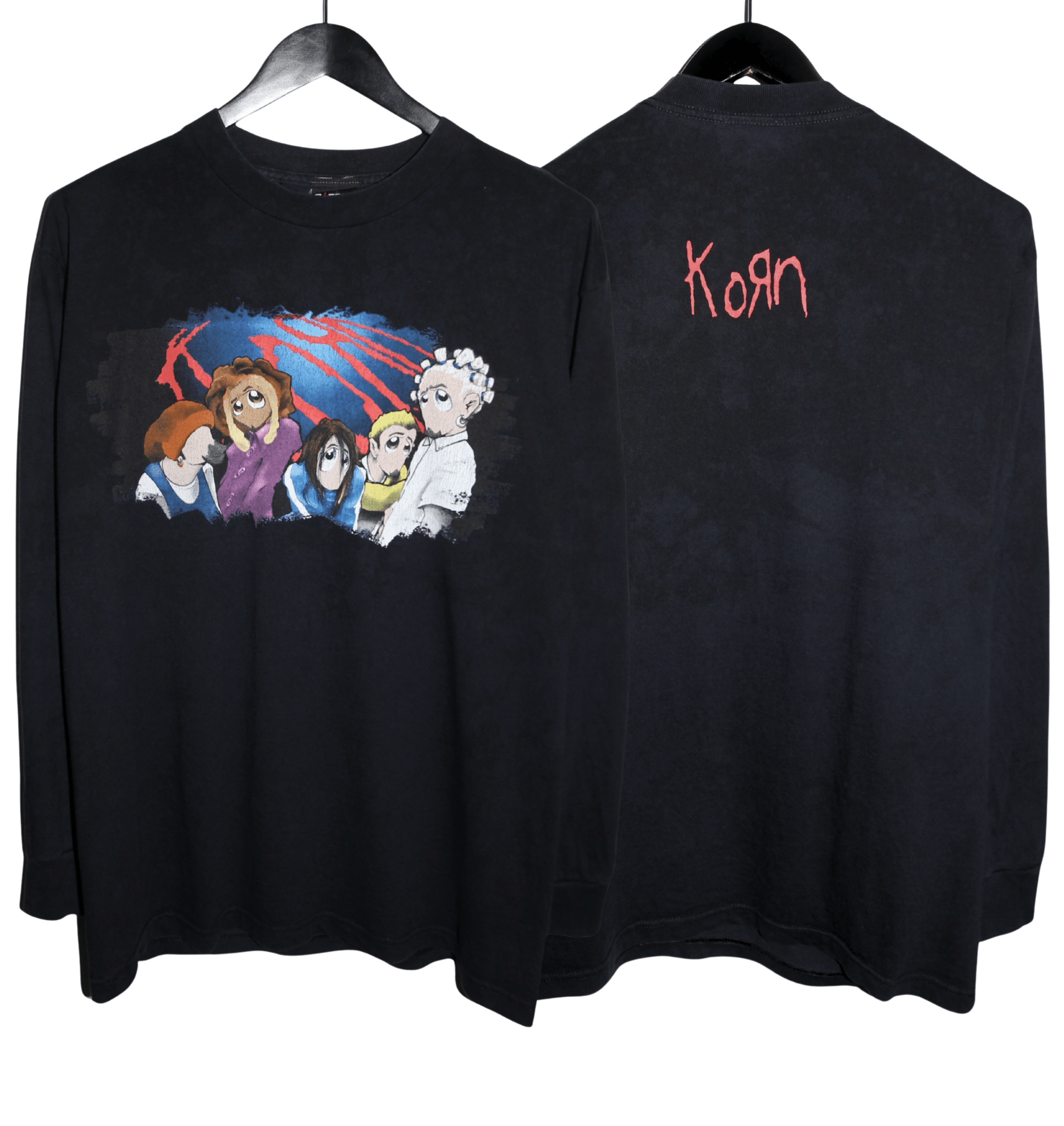 Korn 1999 Anime Long Sleeve - Faded AU