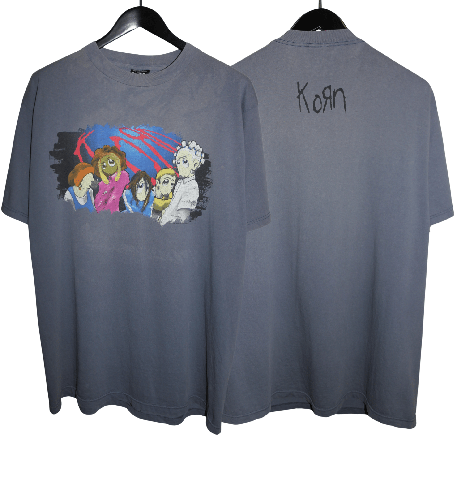 Korn 1999 Anime Shirt - Faded AU