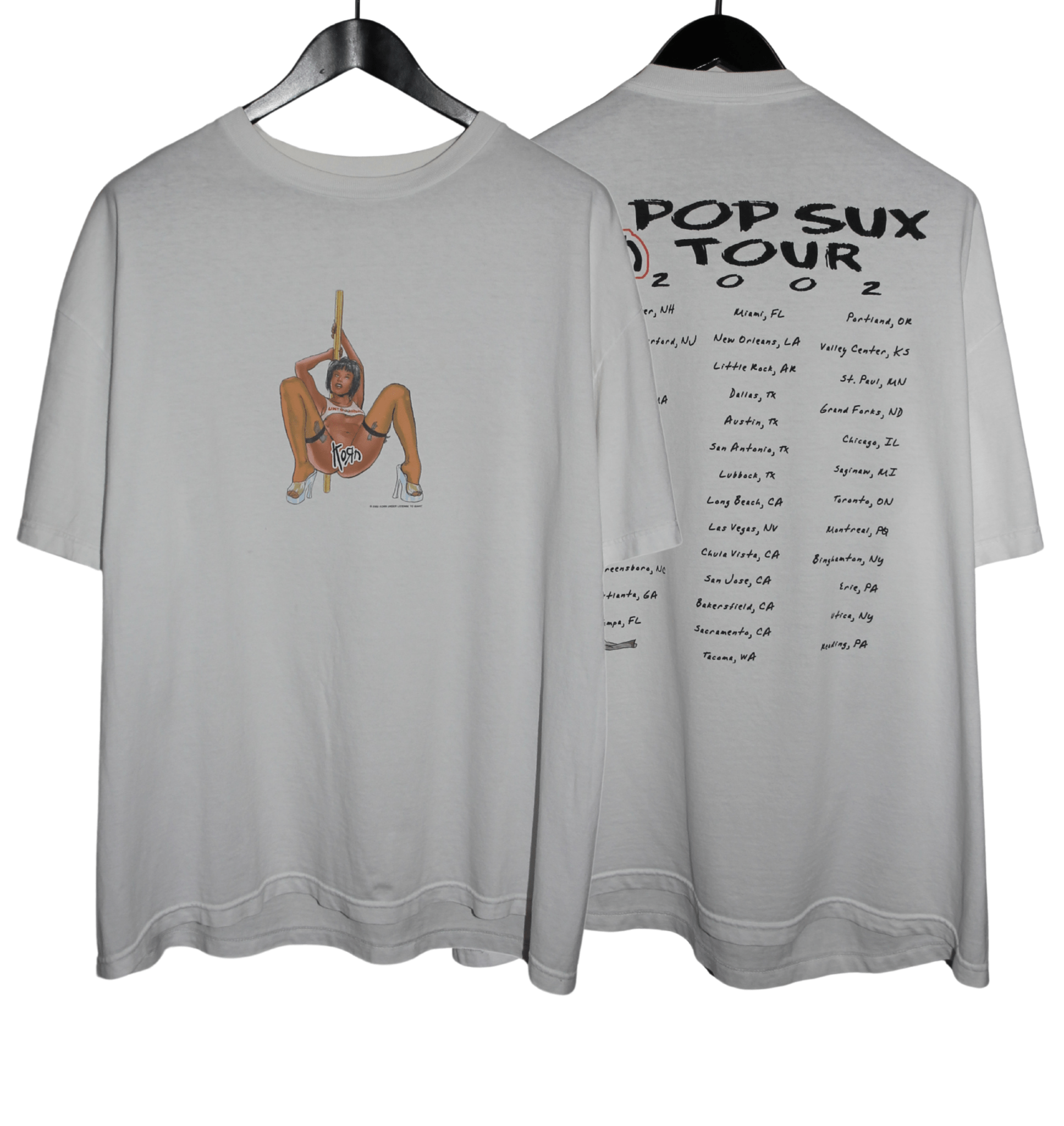 Korn 2002 Pop Sux Tour Shirt - Faded AU