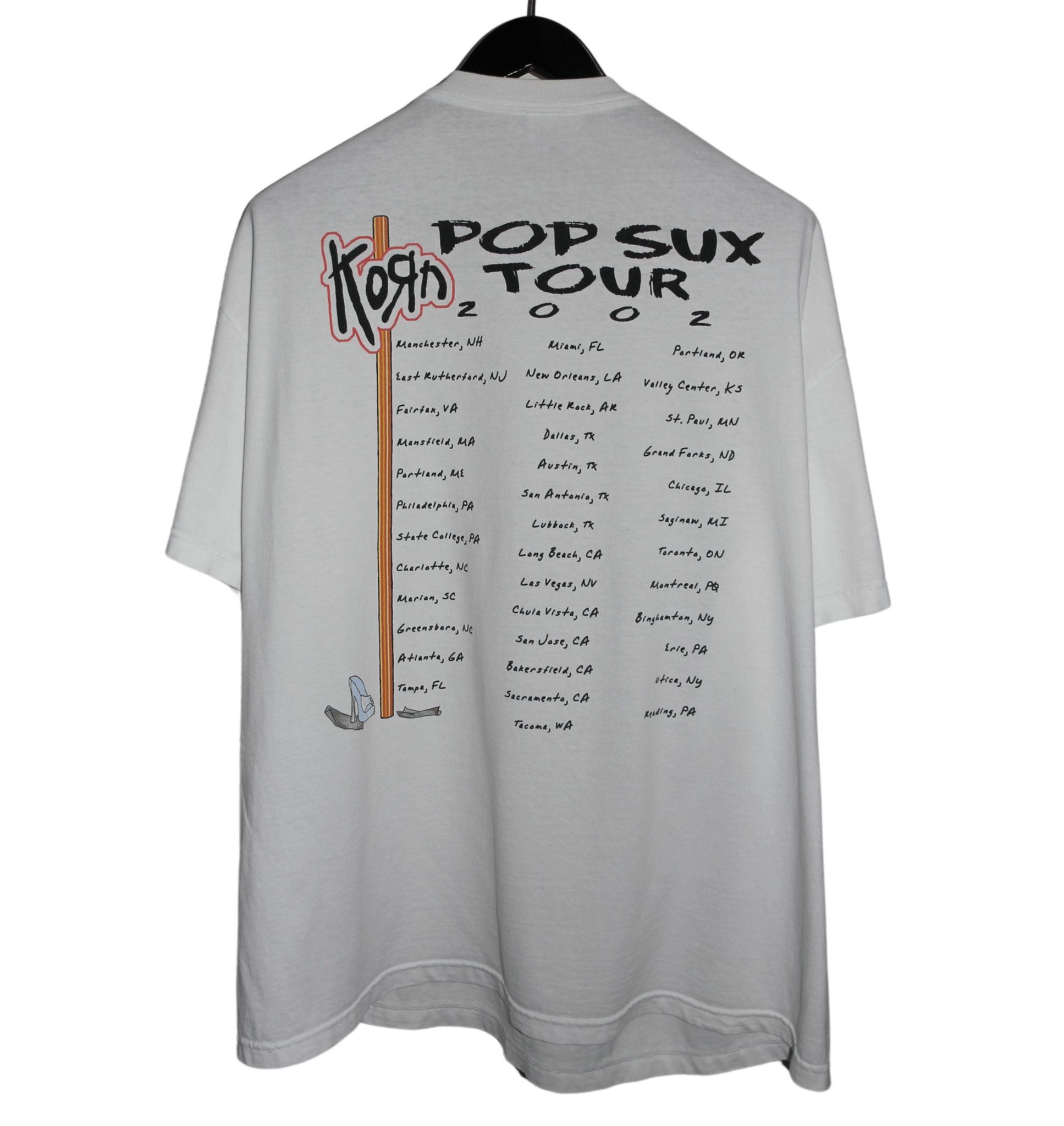 Korn 2002 Pop Sux Tour Shirt - Faded AU