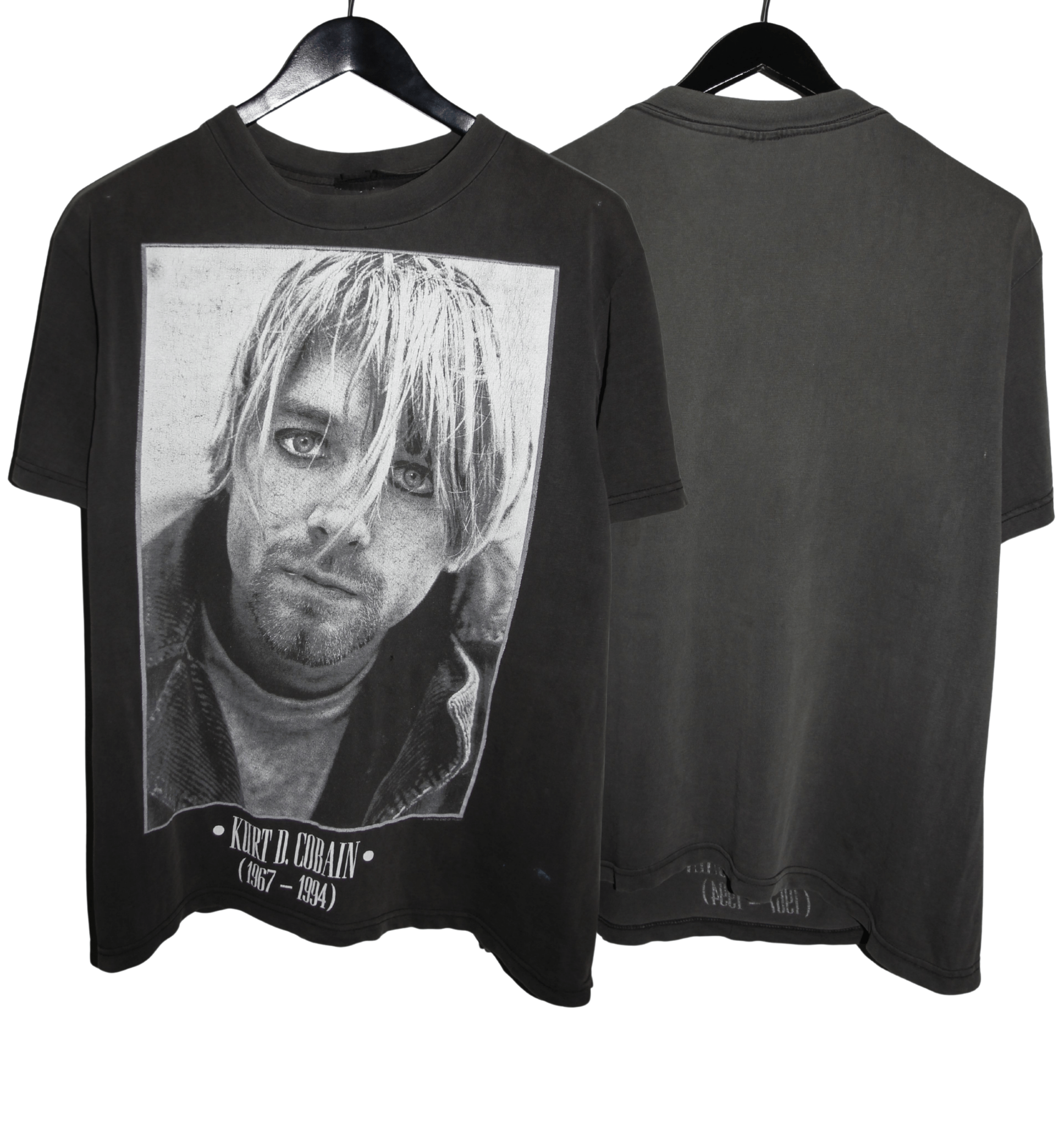 Kurt Cobain 1994 Portrait Memorial Shirt - Faded AU