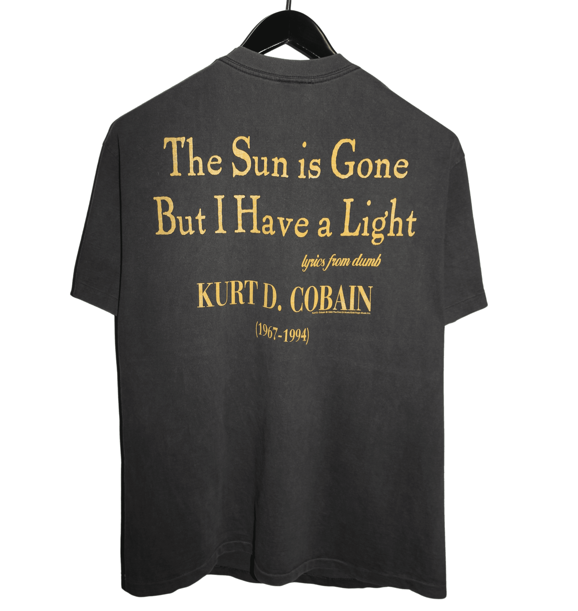 Kurt Cobain 1995 Sun is Gone Memorial Shirt - Faded AU