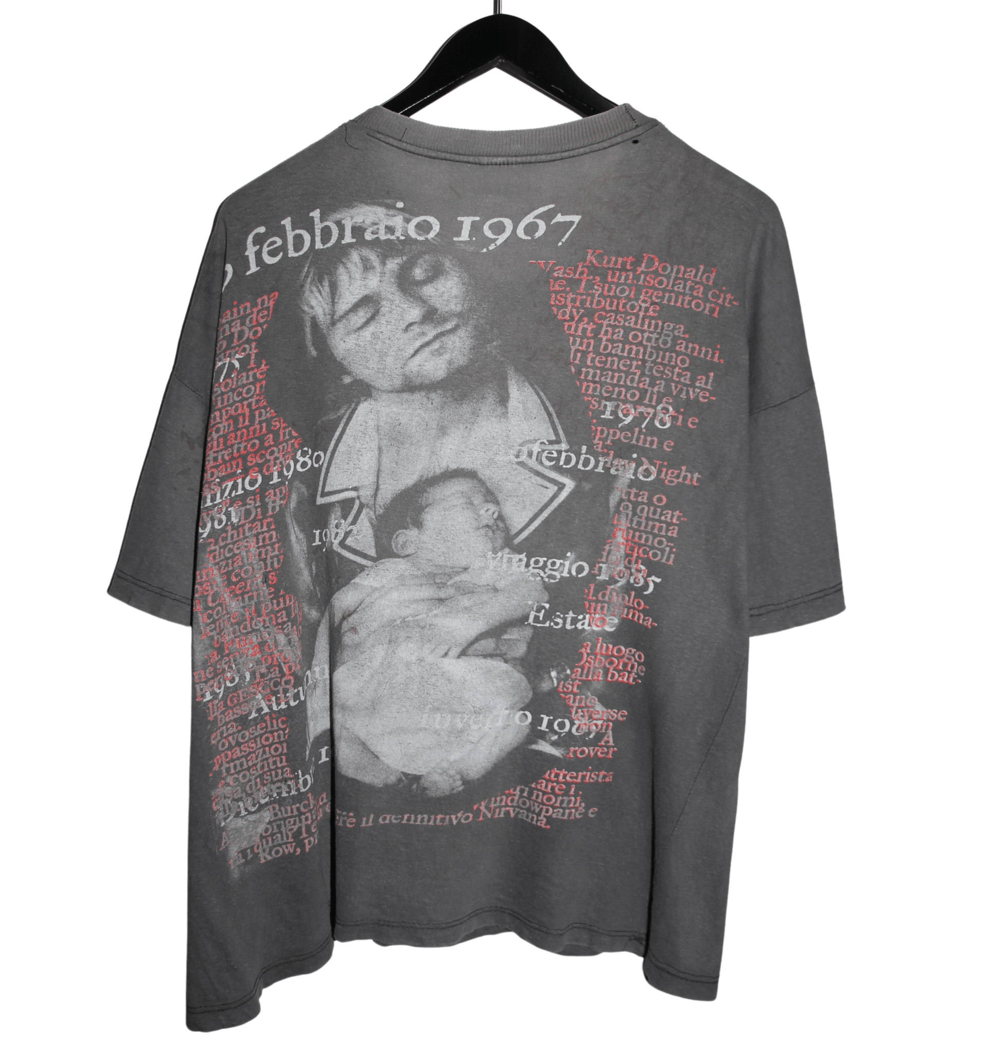 Kurt Cobain 90's European Memorial Shirt - Faded AU