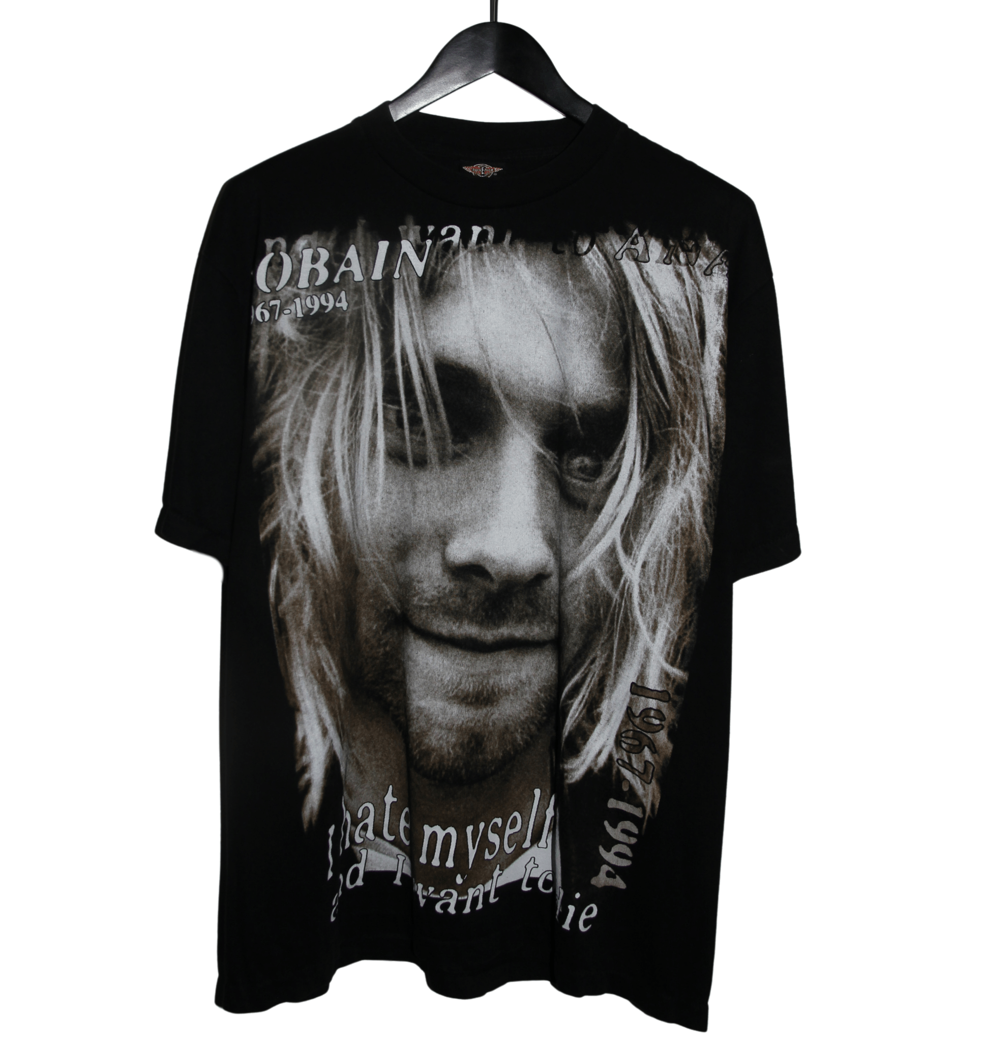 Kurt Cobain 90's I Hate Myself Shirt - Faded AU
