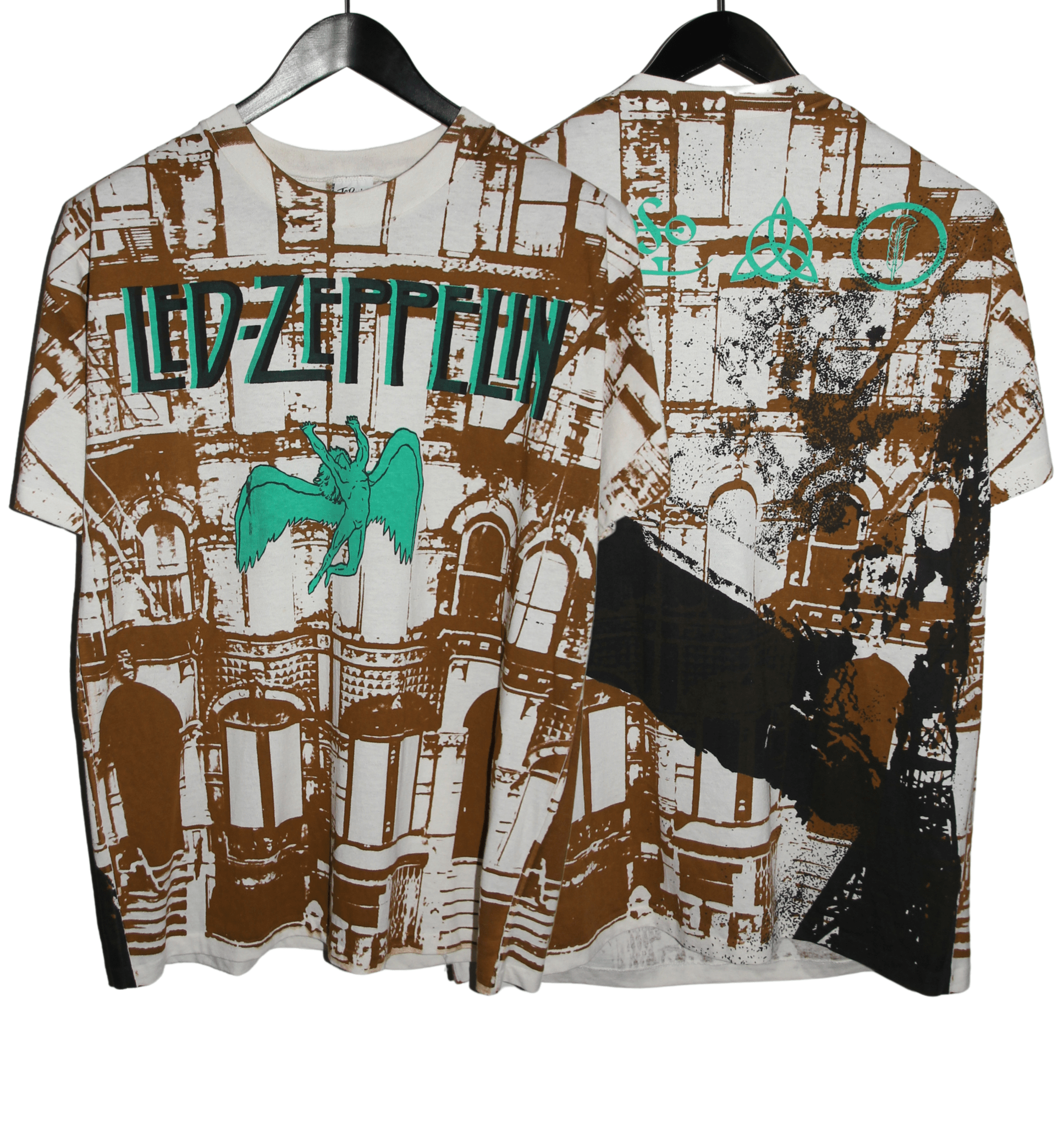 Led Zeppelin 90's Zoso All Over Print Shirt - Faded AU