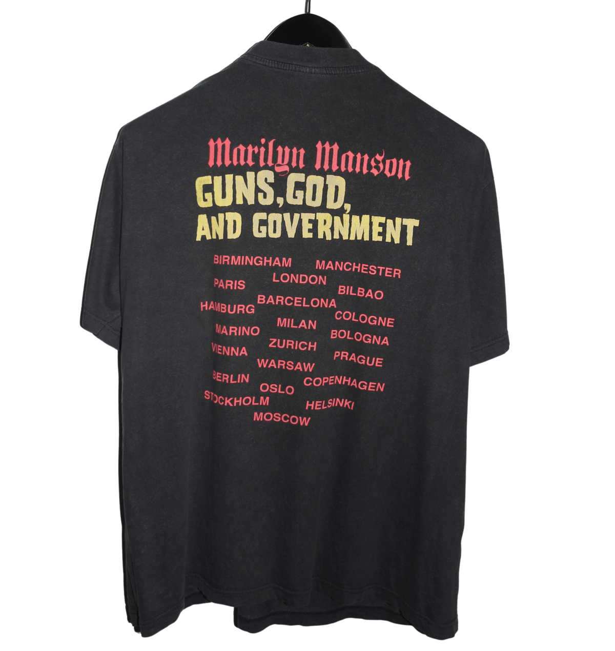 Marilyn Manson 2000 Guns Gods and Government Shirt - Faded AU