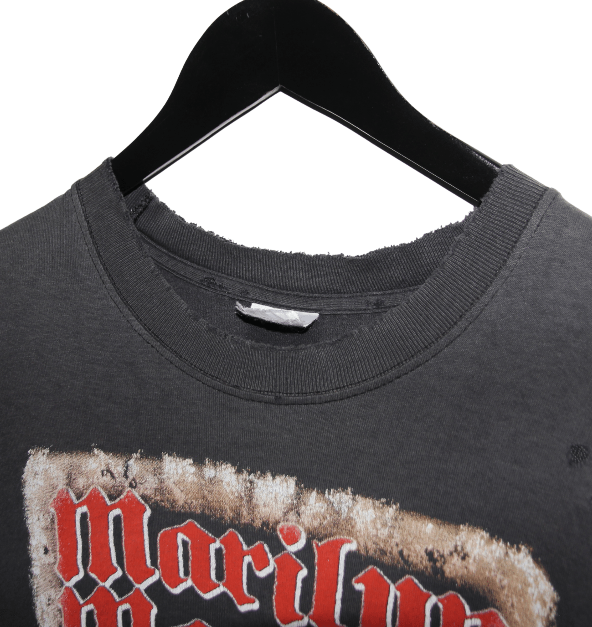 Marilyn Manson 2002 God Guns and Government World Tour Shirt - Faded AU