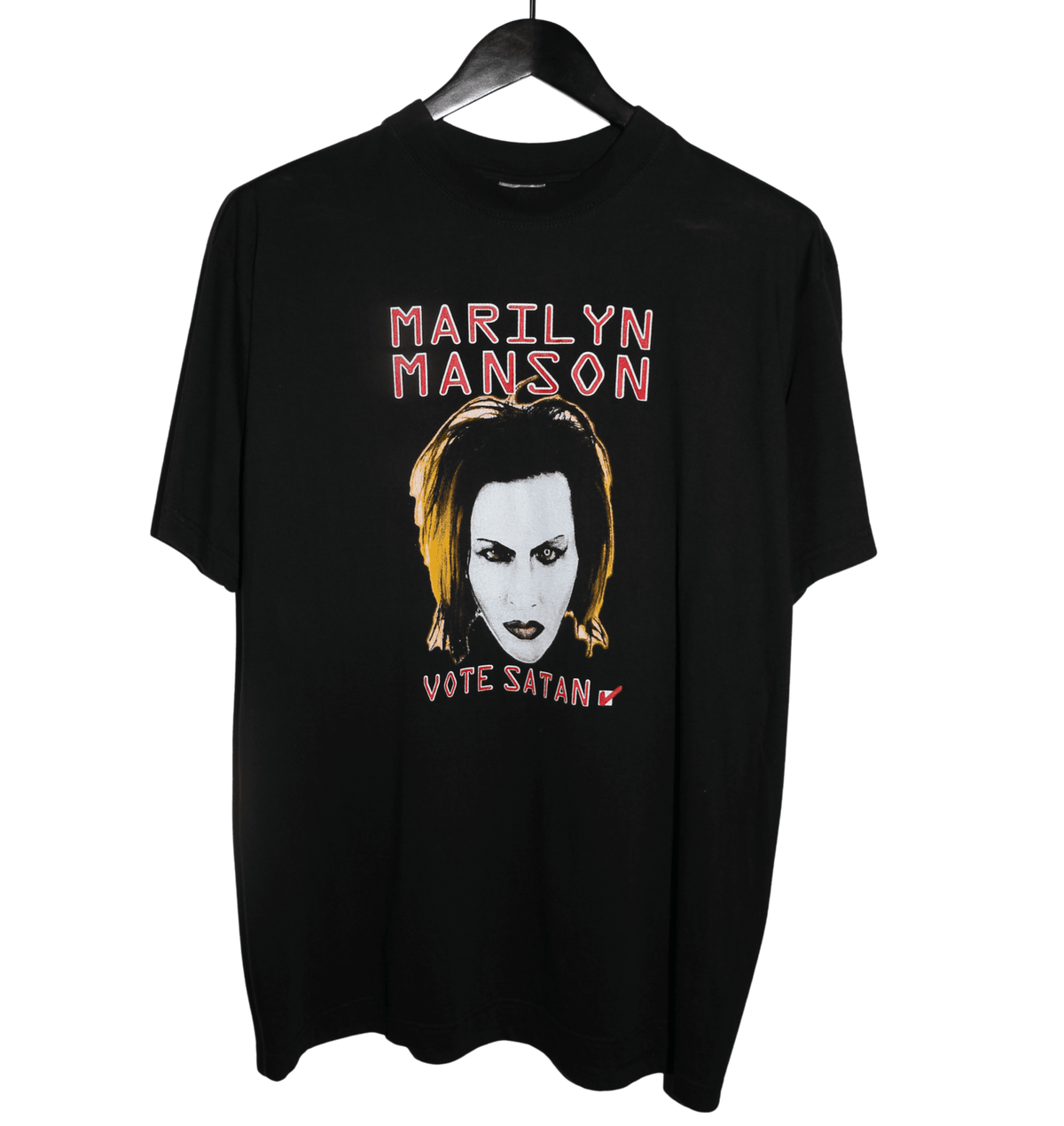 Marilyn Manson 90's Vote Satan Shirt - Faded AU