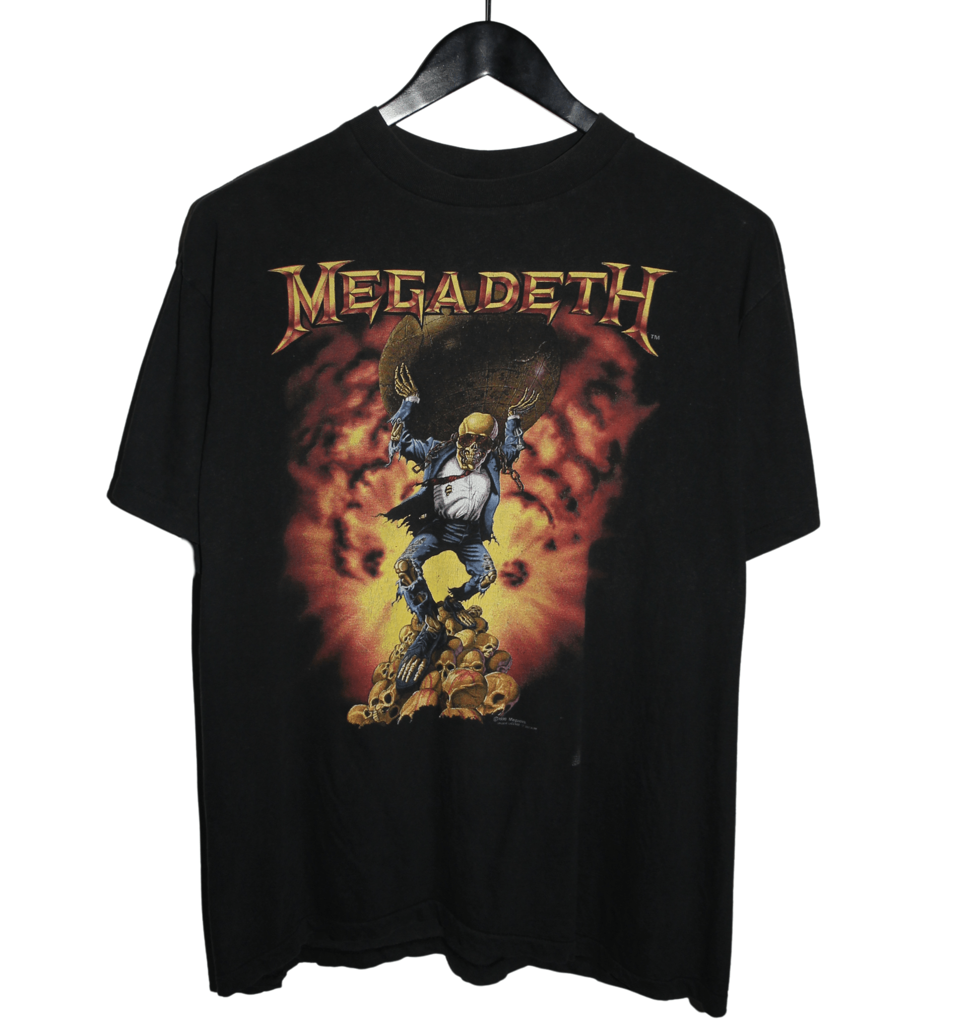 Megadeth 1991 Oxidation Of The Nations World Tour Shirt - Faded AU