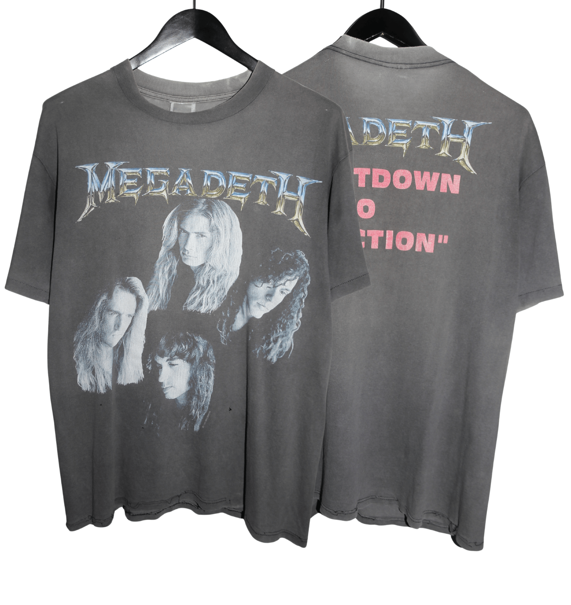 Megadeth 1992 Countdown To Extinction Album Shirt - Faded AU
