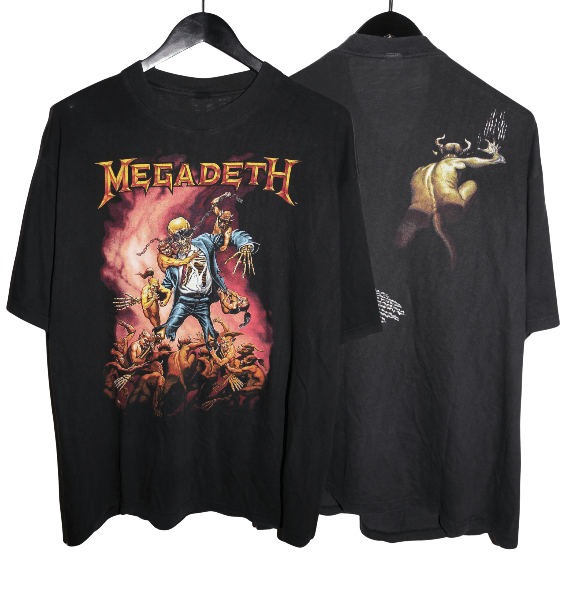 Megadeth 1992 Shirt Vic Goes To Hell Shirt - Faded AU